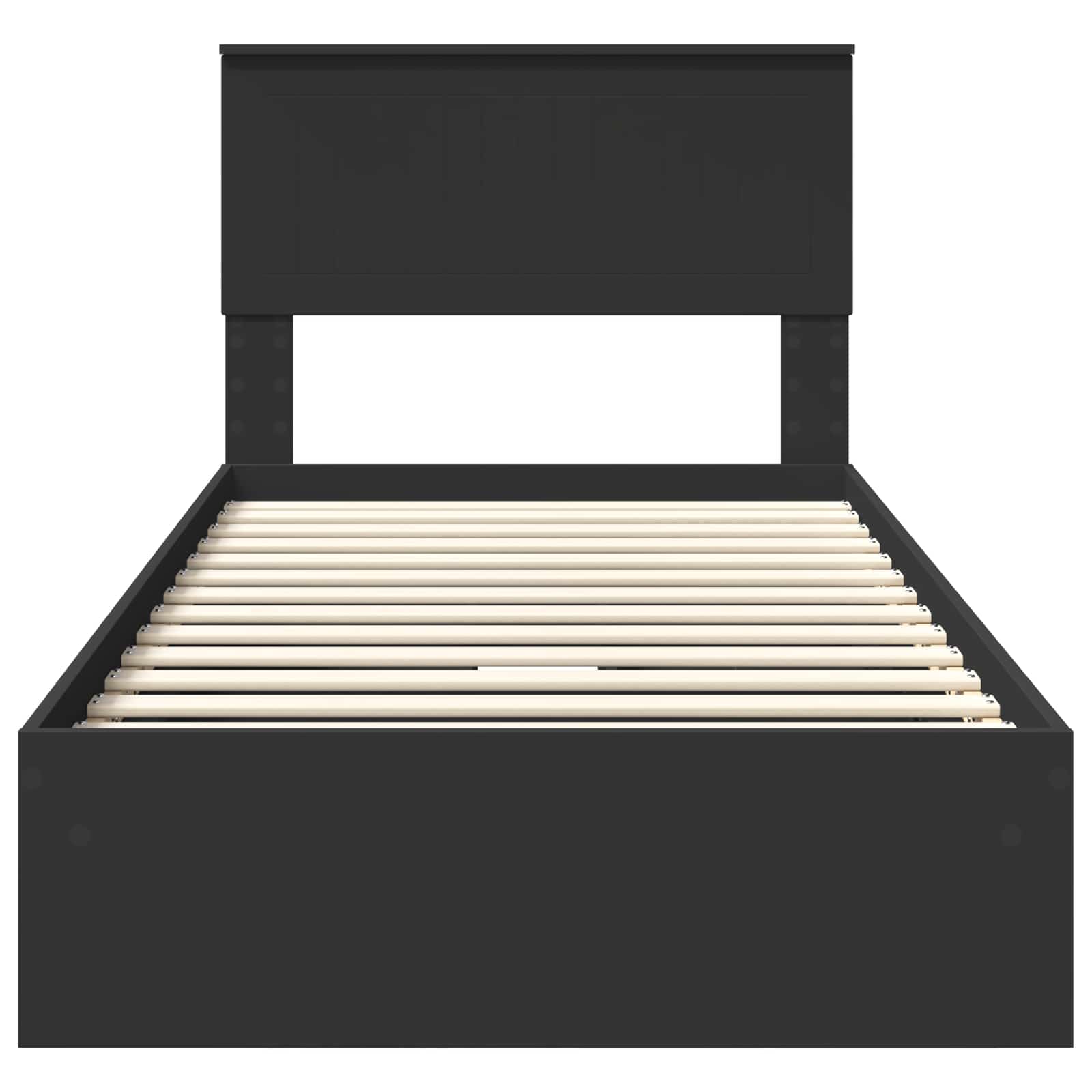 Krevet s od storage Crna 90 x 190 cm Konstruirano drvo