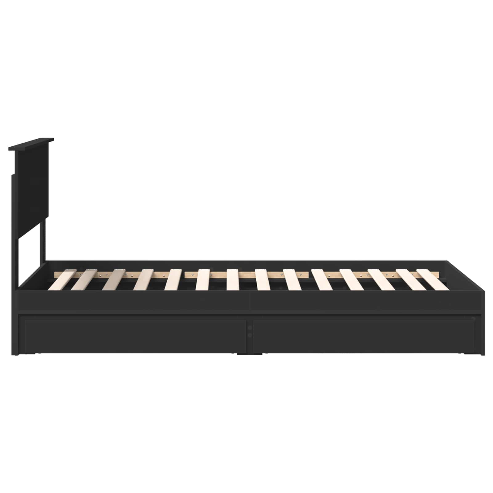 Krevet s od storage Crna 90 x 190 cm Konstruirano drvo