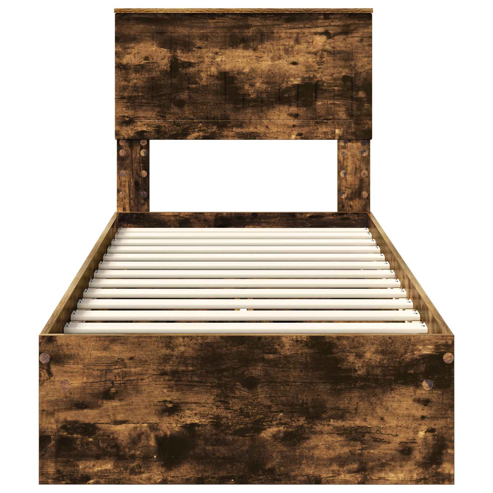 Krevet s od storage s uzglavljem Dimljeni hrast 75 x 190 cm