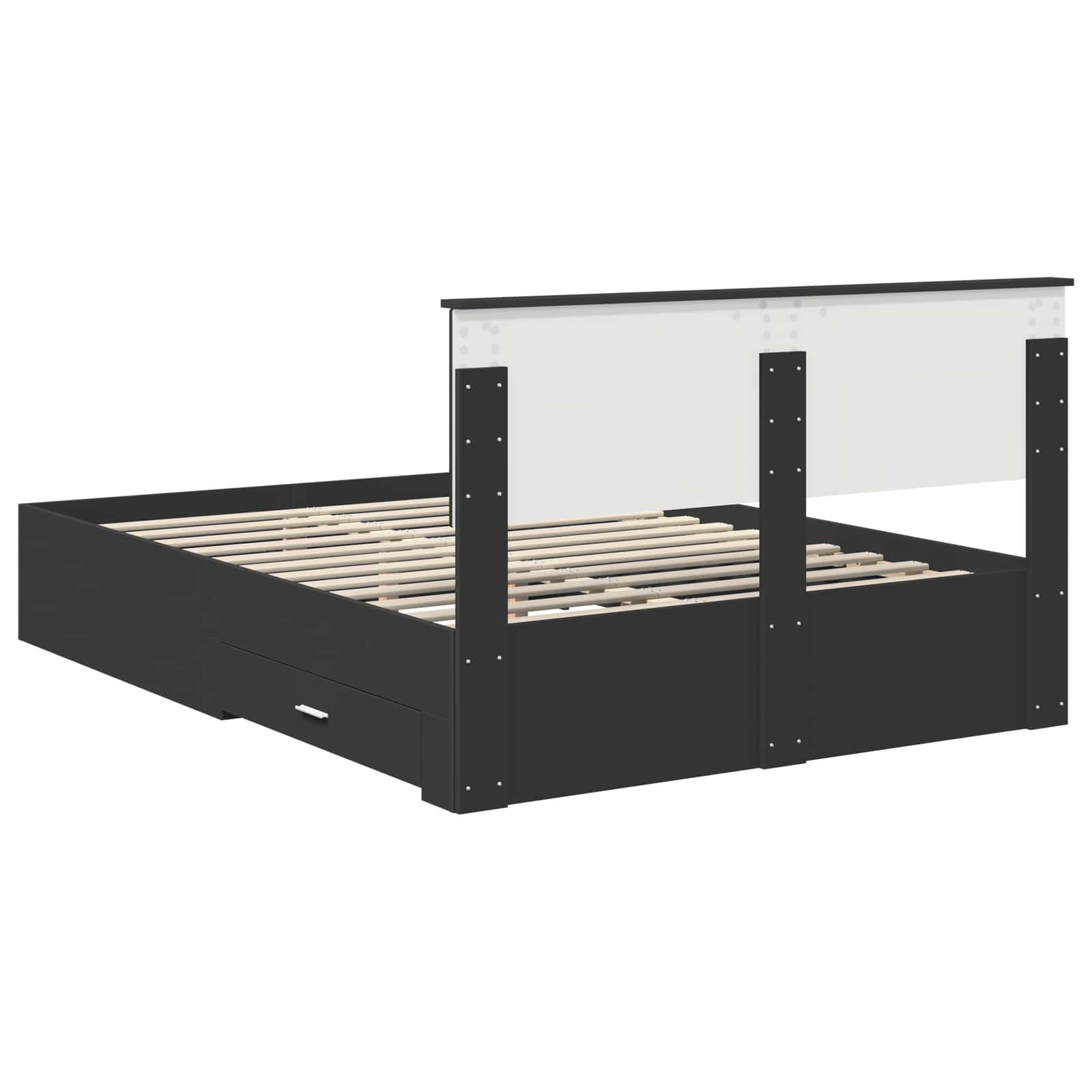 Krevetna konstrukcija Crna 140 x 190 cm Konstruirano drvo