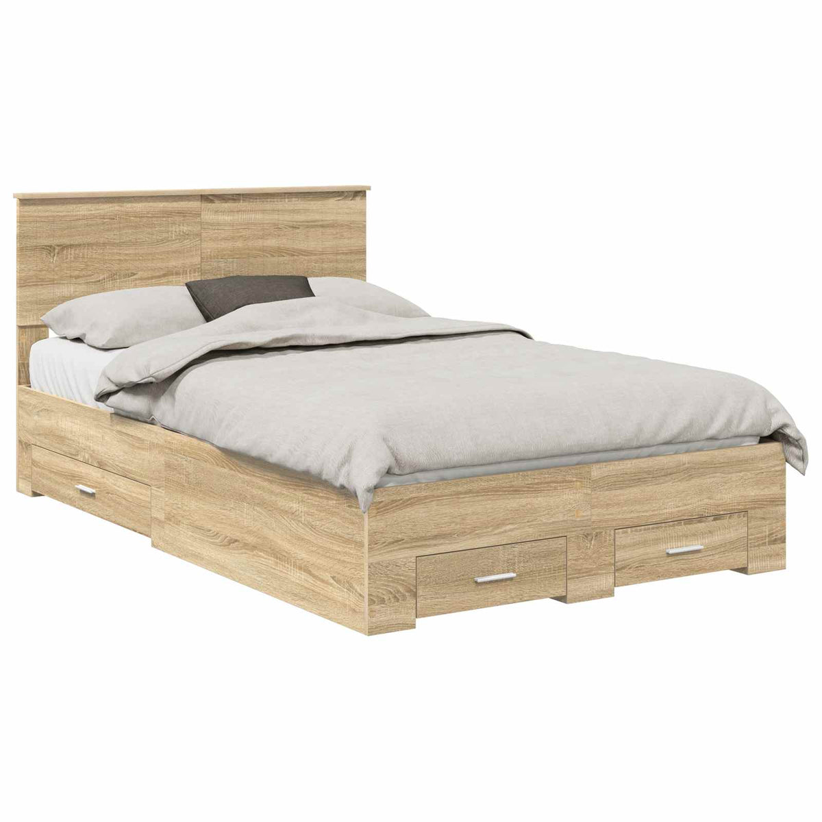 Krevetna konstrukcija s ladicama Hrast sonoma 120 x 200 cm