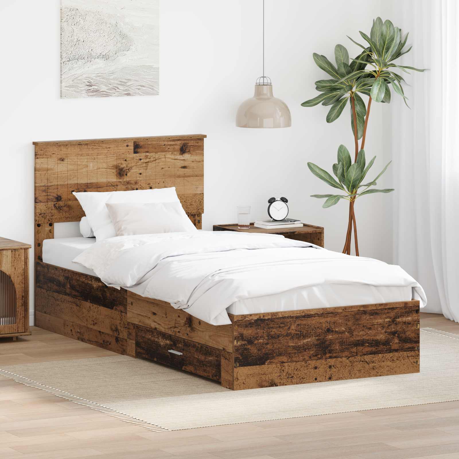 Krevetna konstrukcija Staro drvo 90 x 200 cm Konstruirano drvo
