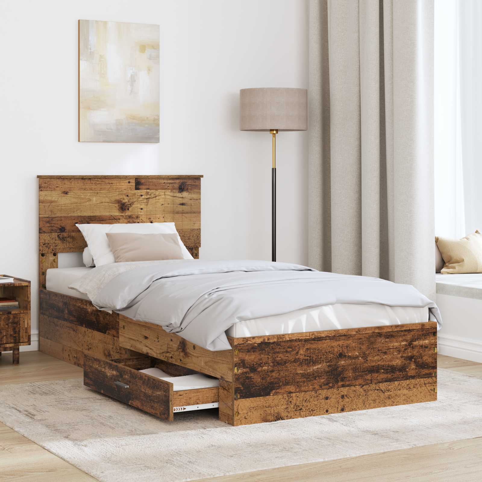 Krevetna konstrukcija Staro drvo 90 x 200 cm Konstruirano drvo