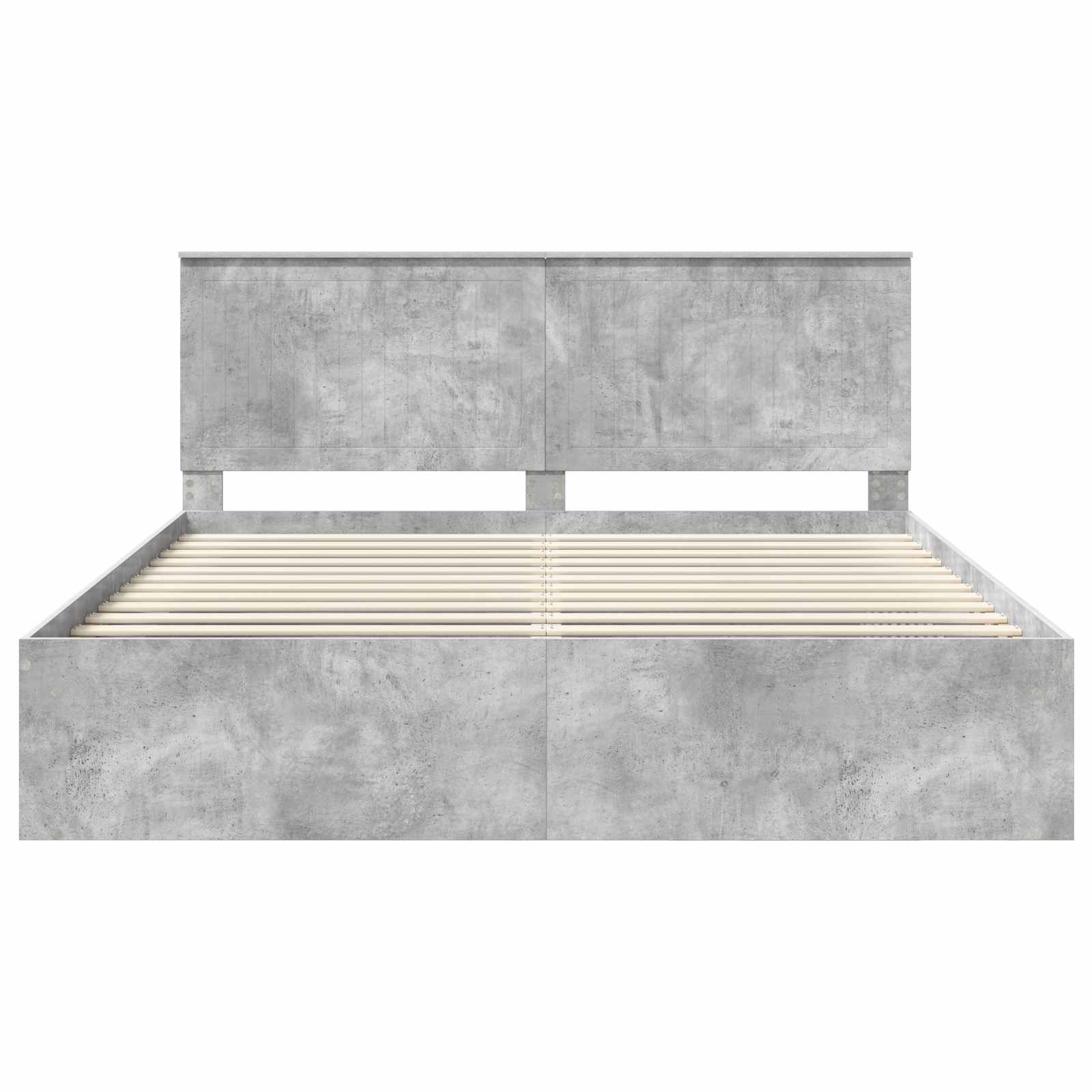 Krevetna konstrukcija Beton 180 x 200 cm Čvrsto borovo drvo