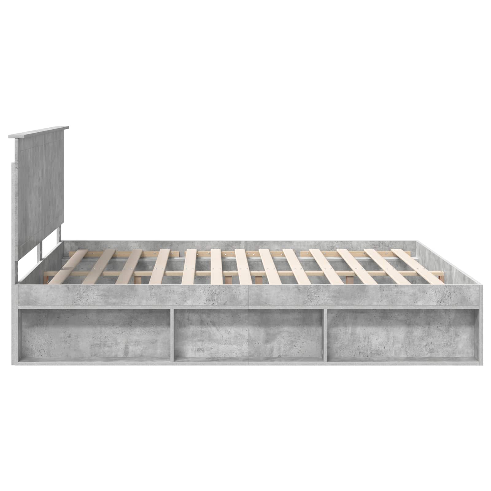 Krevetna konstrukcija Beton 180 x 200 cm Čvrsto borovo drvo