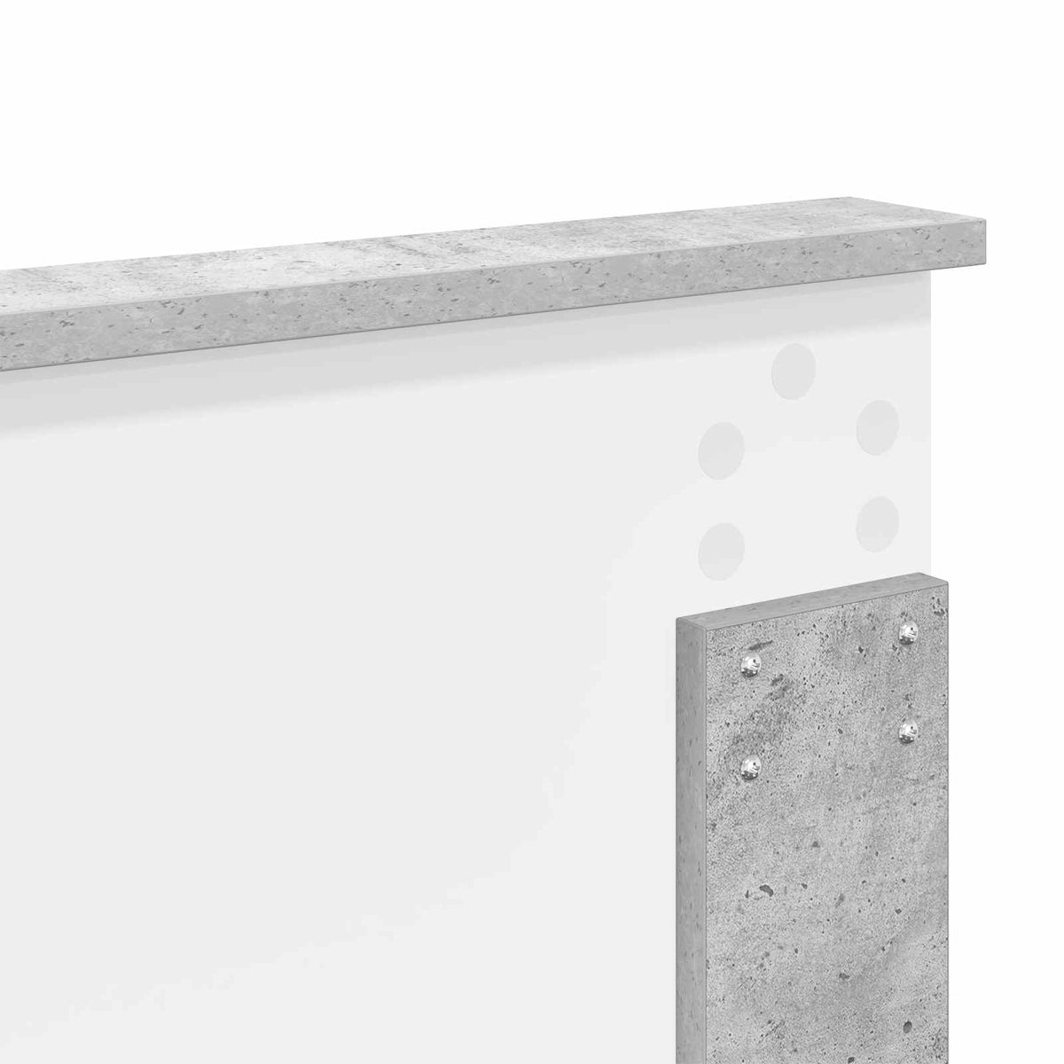 Krevetna konstrukcija Beton 120 x 190 cm Čvrsto borovo drvo