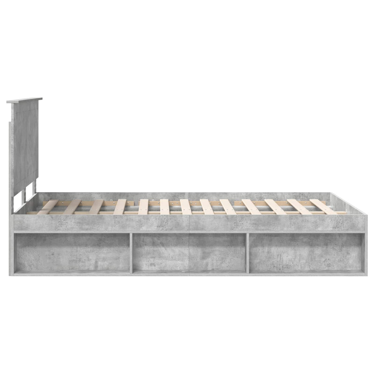 Krevetna konstrukcija Beton 120 x 190 cm Čvrsto borovo drvo