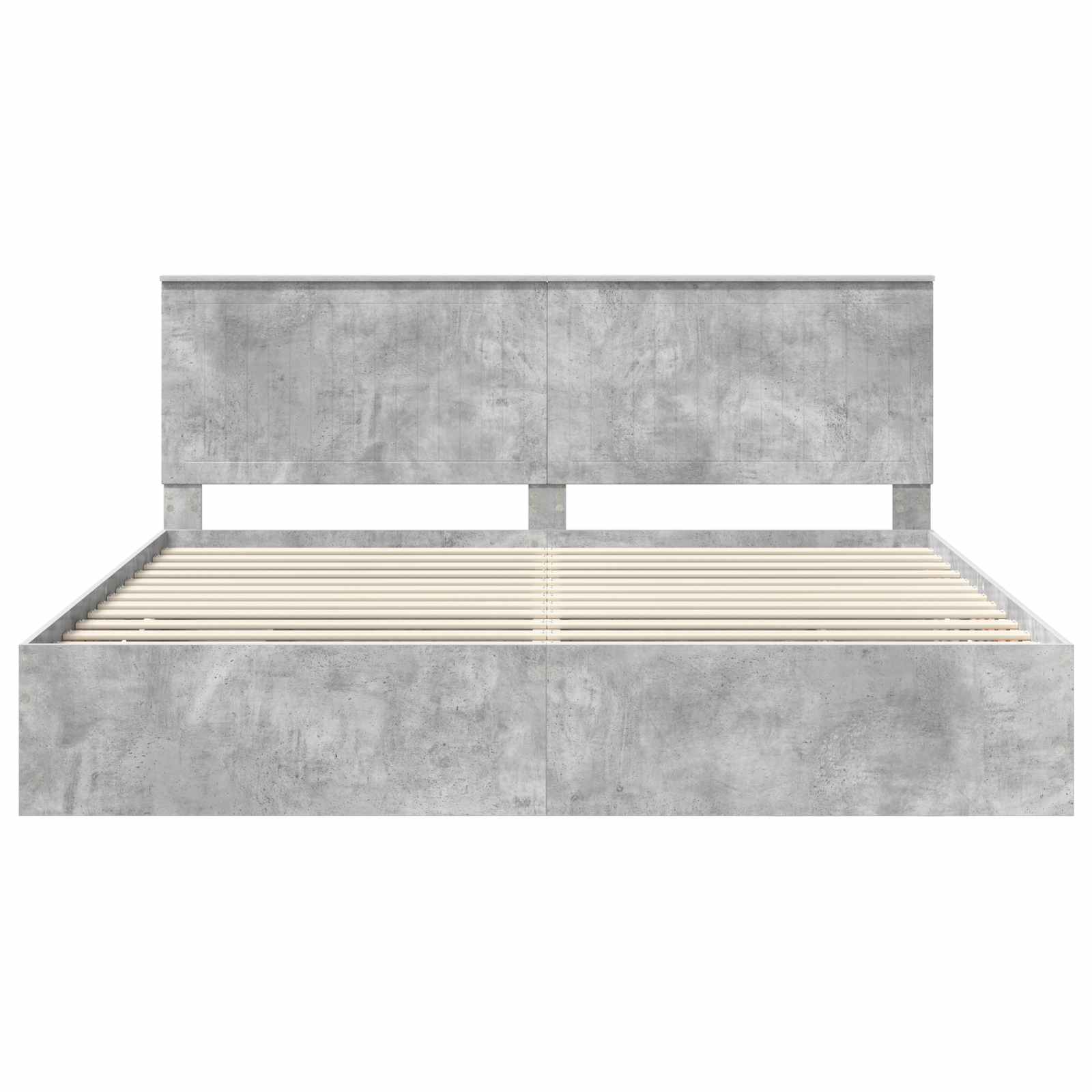 Krevetna konstrukcija s ladicama Betonski sivi 200 x 200 cm