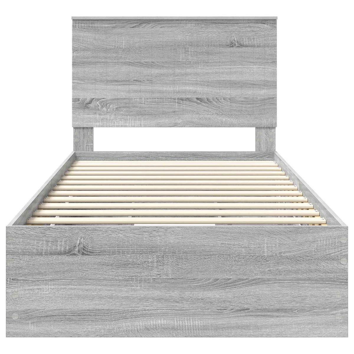 Krevetna konstrukcija Siva Sonoma 100 x 200 cm Inženjersko Drvo