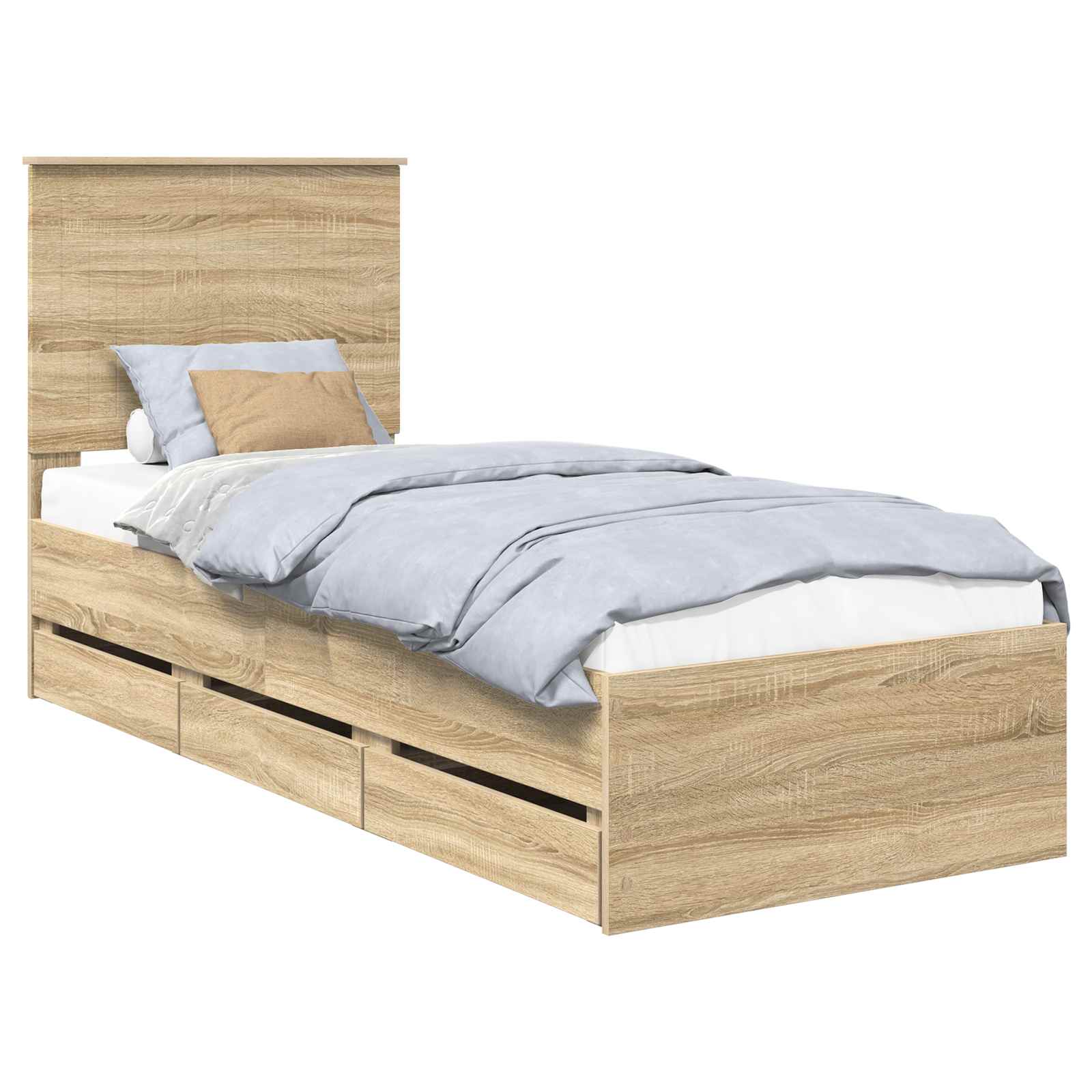 Krevetna konstrukcija Sonoma hrast 75 x 190 cm Inženjersko Drvo