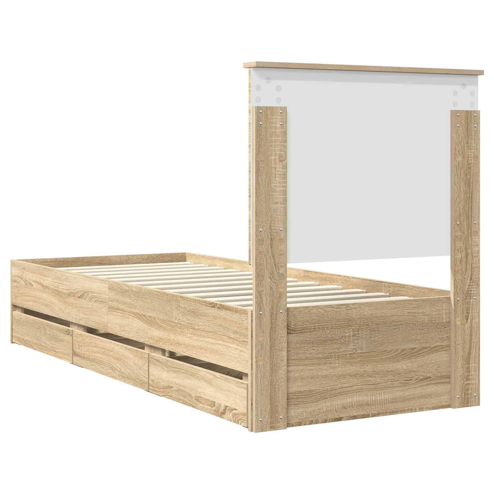 Krevetna konstrukcija Sonoma hrast 75 x 190 cm Inženjersko Drvo