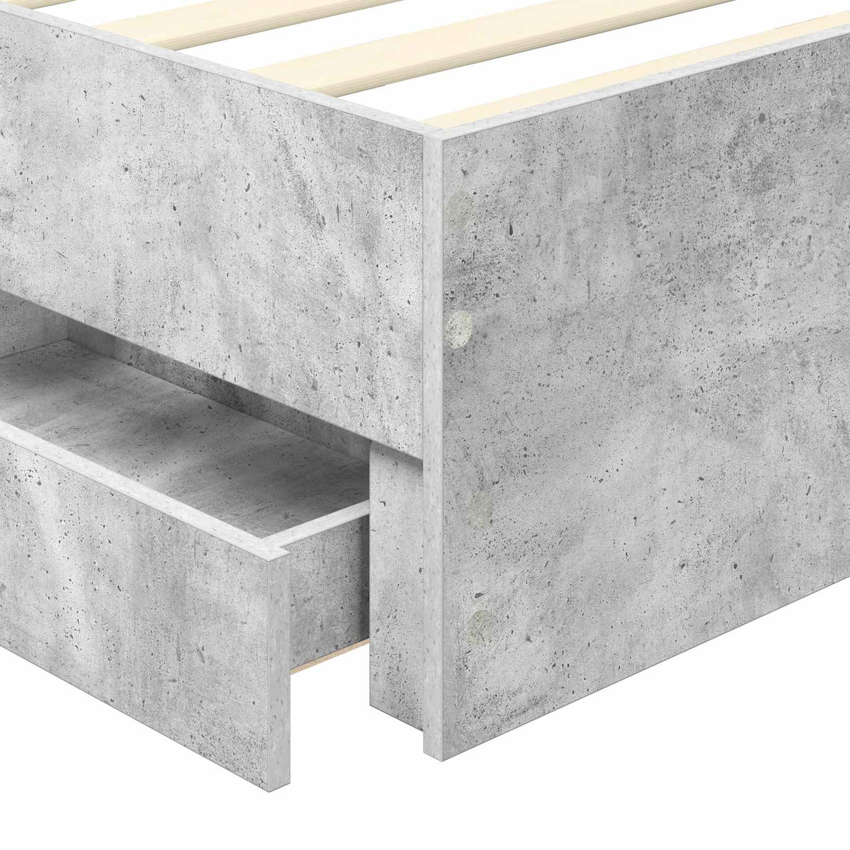 Krevetna konstrukcija s ladicama Betonski sivi 75 x 190 cm