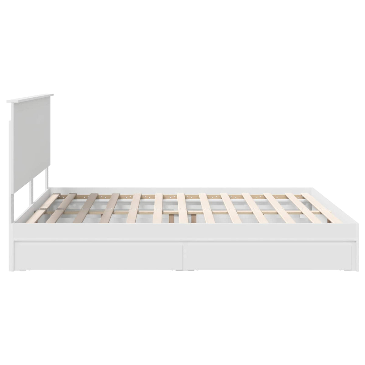 Krevet s od storage Bijelo 180 x 200 cm Konstruirano drvo