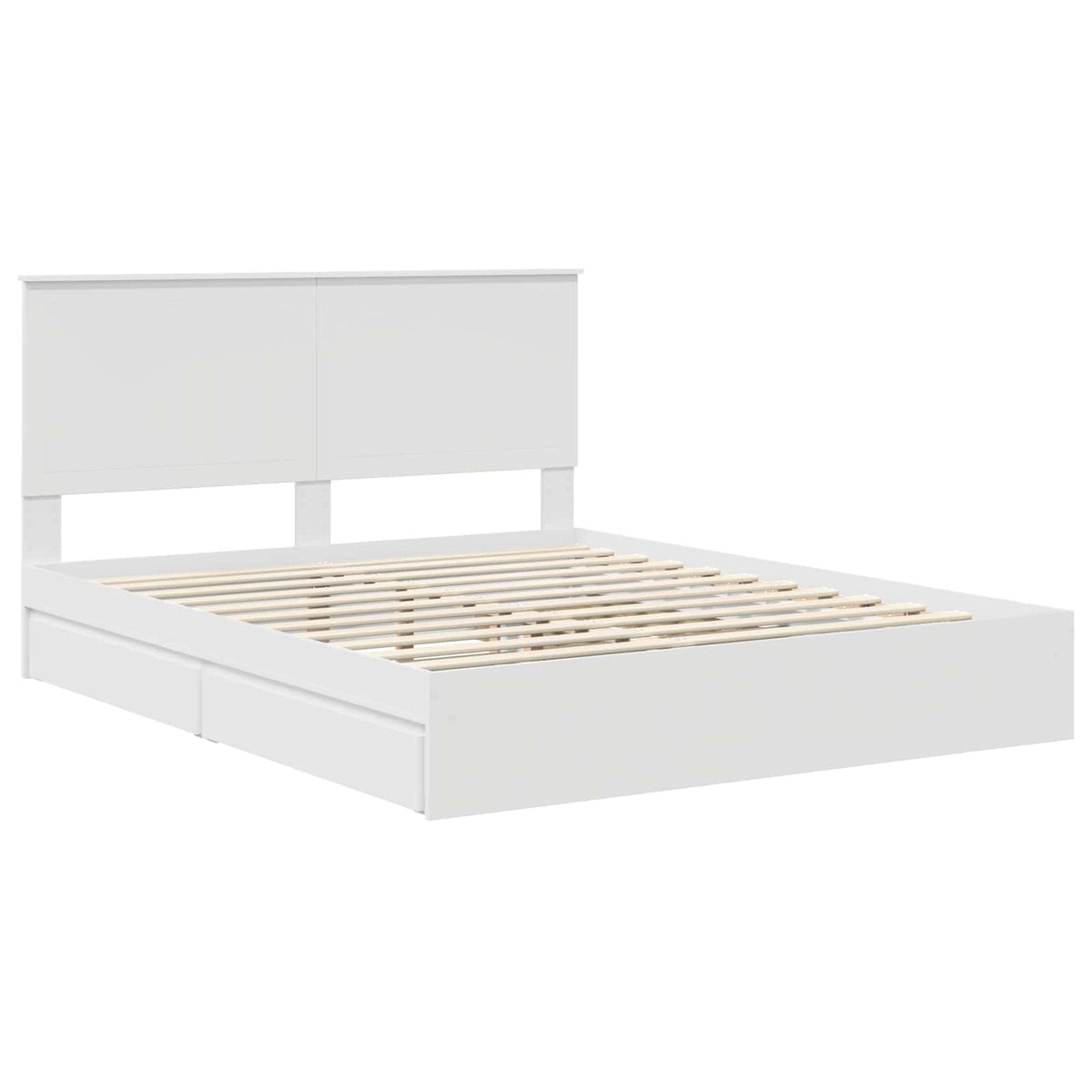 Krevet s od storage Bijelo 160 x 200 cm Konstruirano drvo