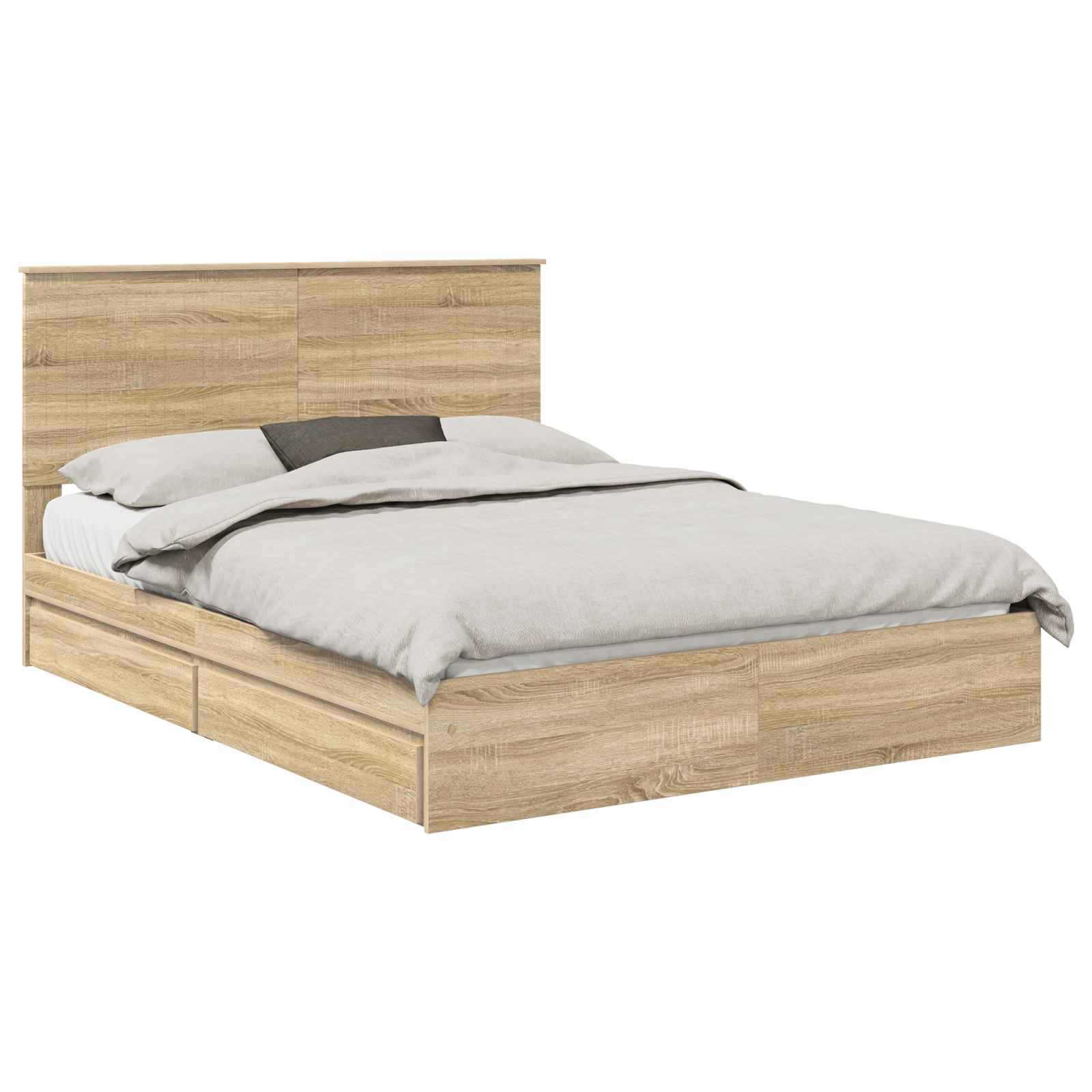 Krevet s od storage Sonoma hrast 150 x 200 cm Konstruirano drvo