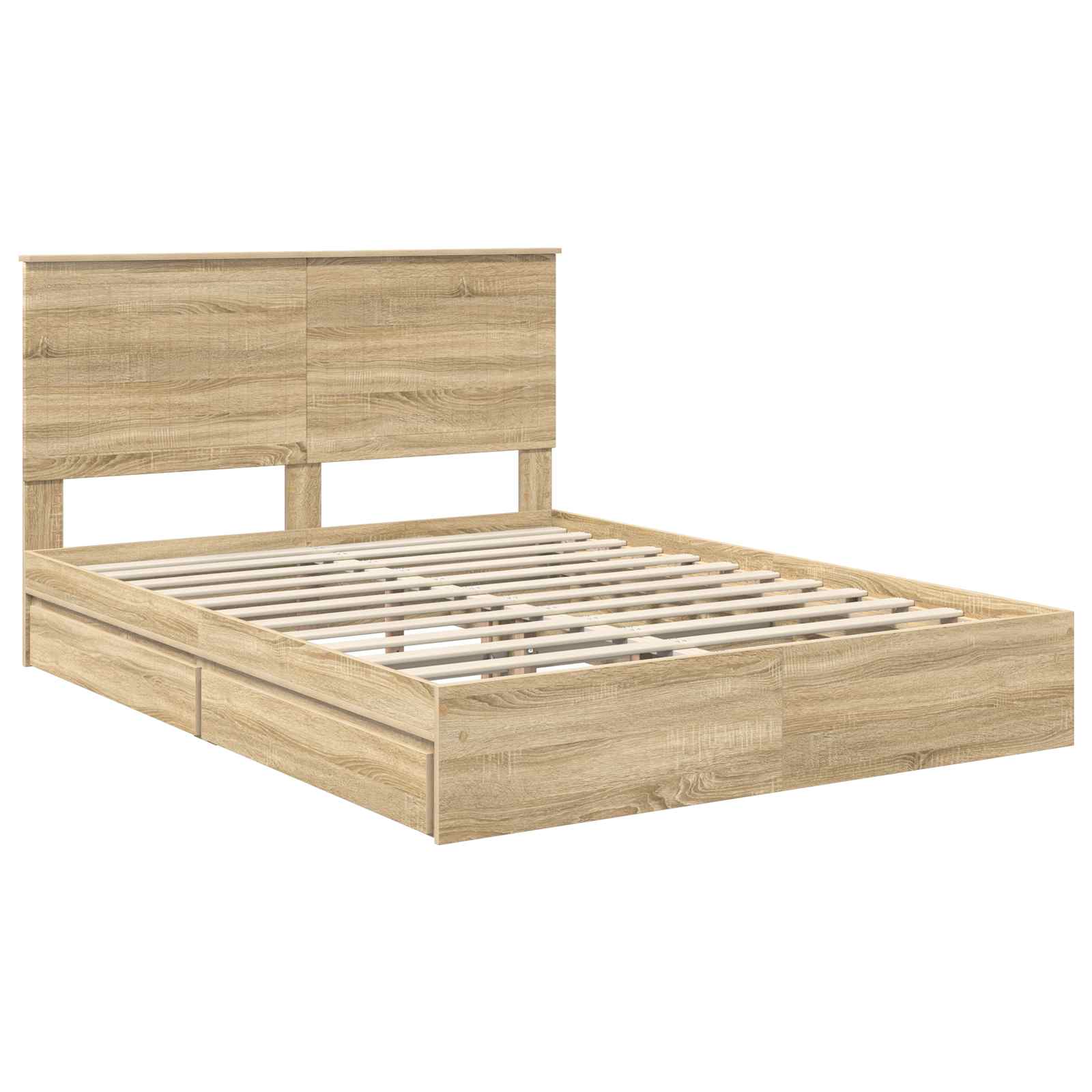 Krevet s od storage Sonoma hrast 150 x 200 cm Konstruirano drvo
