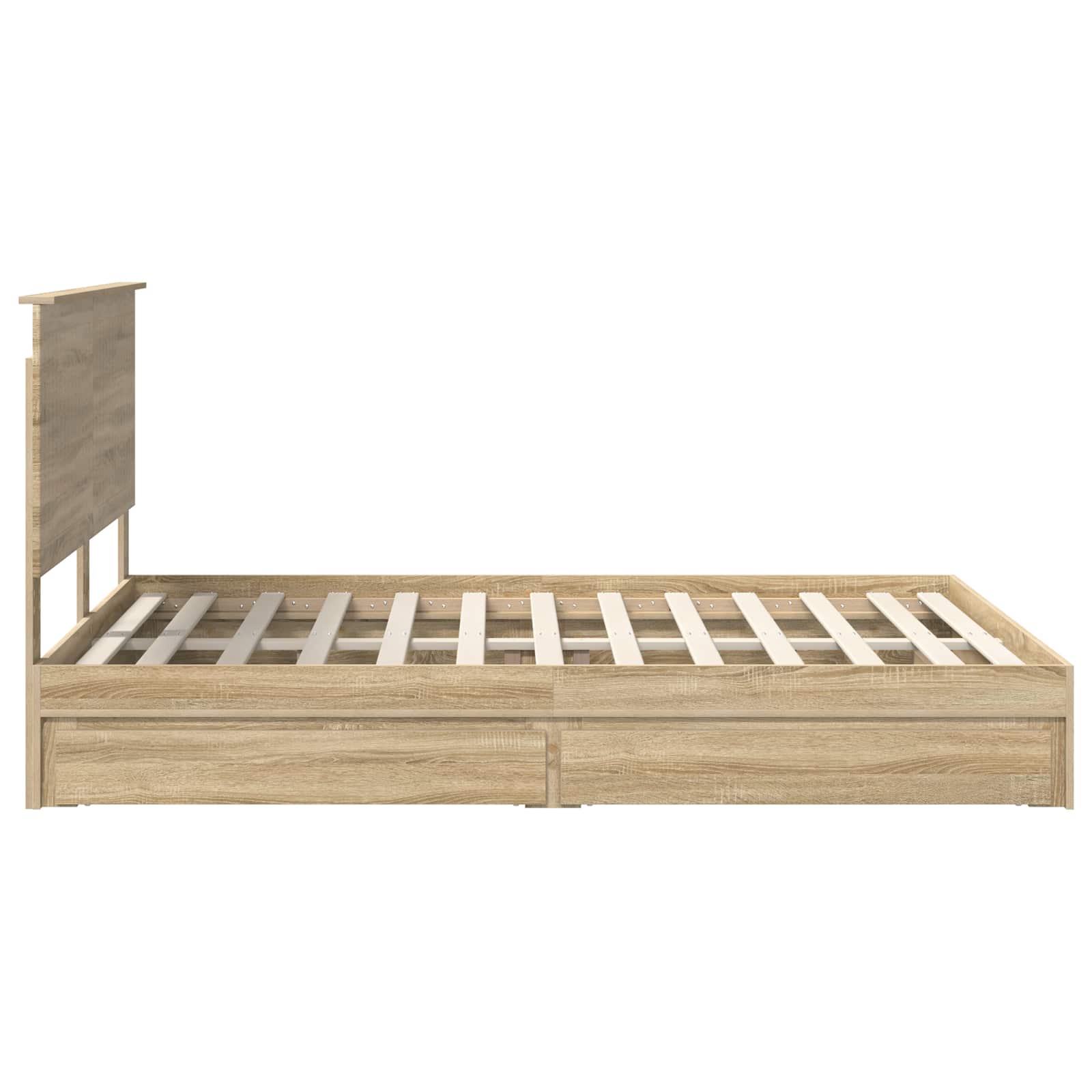 Krevet s od storage Sonoma hrast 150 x 200 cm Konstruirano drvo