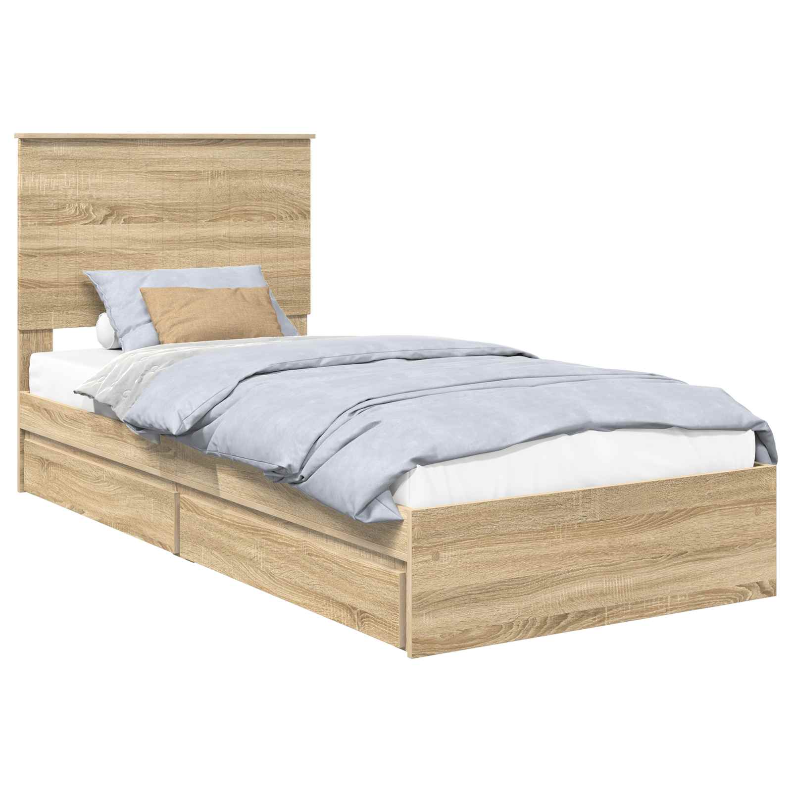 Krevet s od storage Sonoma hrast 90 x 200 cm Konstruirano drvo