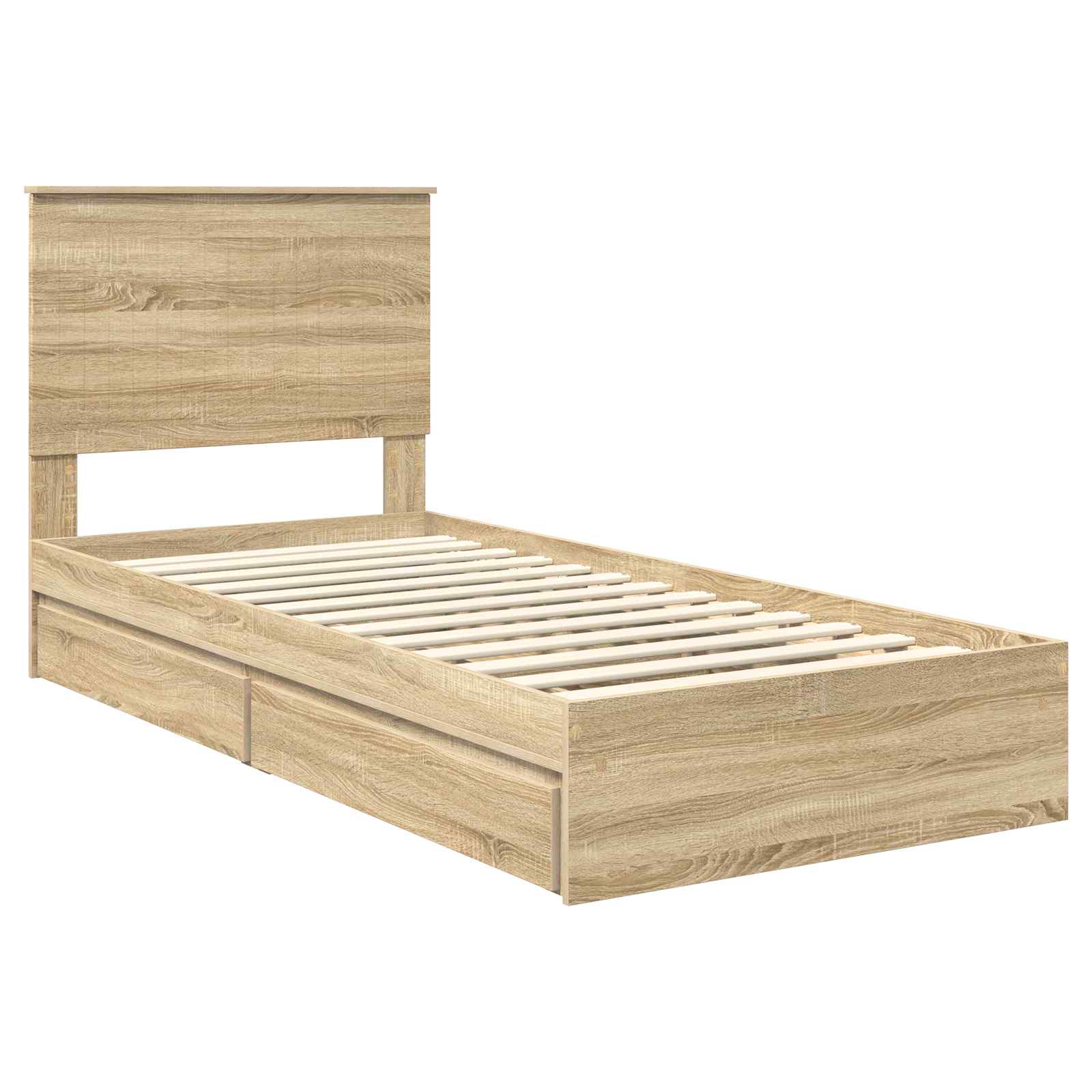 Krevet s od storage Sonoma hrast 90 x 200 cm Konstruirano drvo