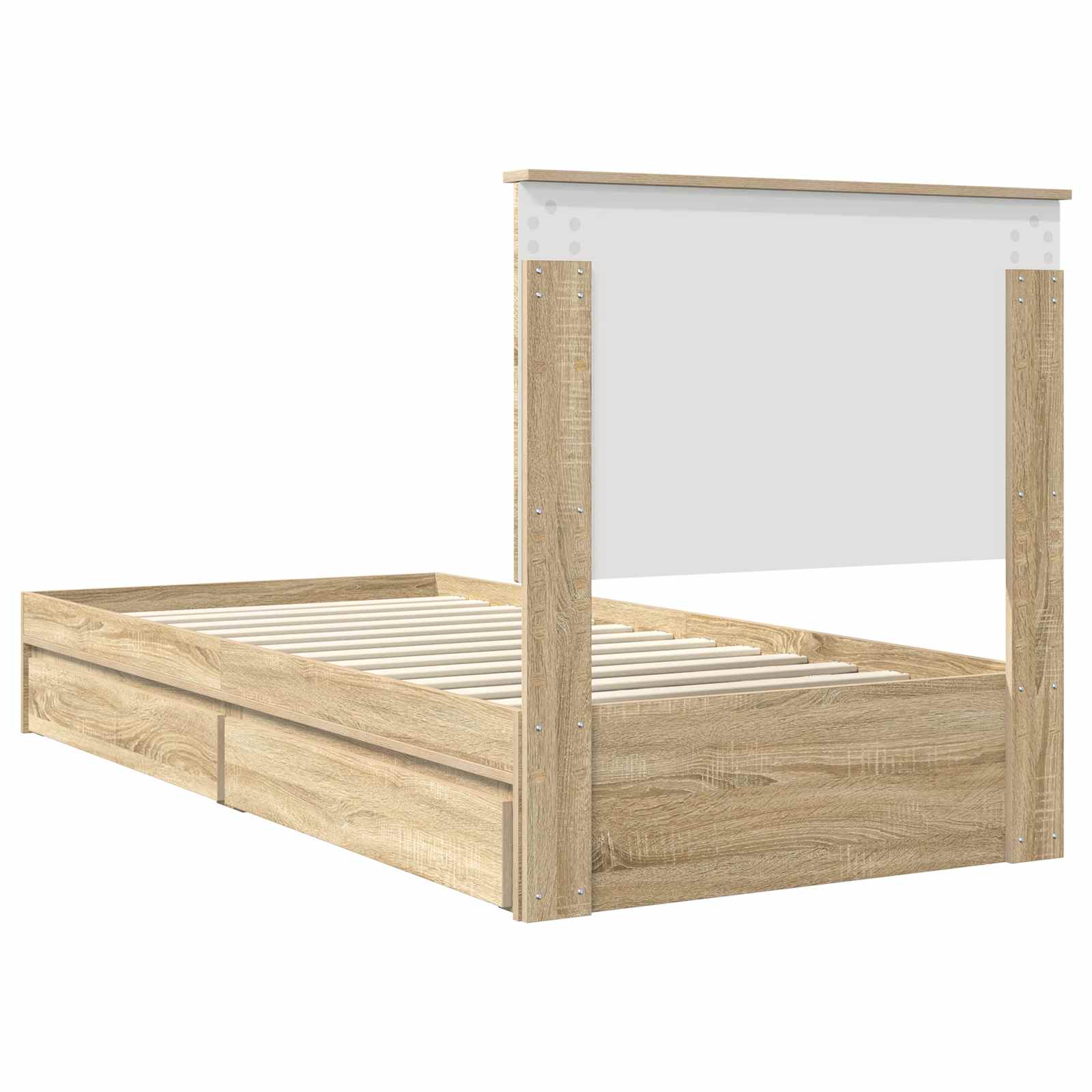 Krevet s od storage Sonoma hrast 90 x 200 cm Konstruirano drvo