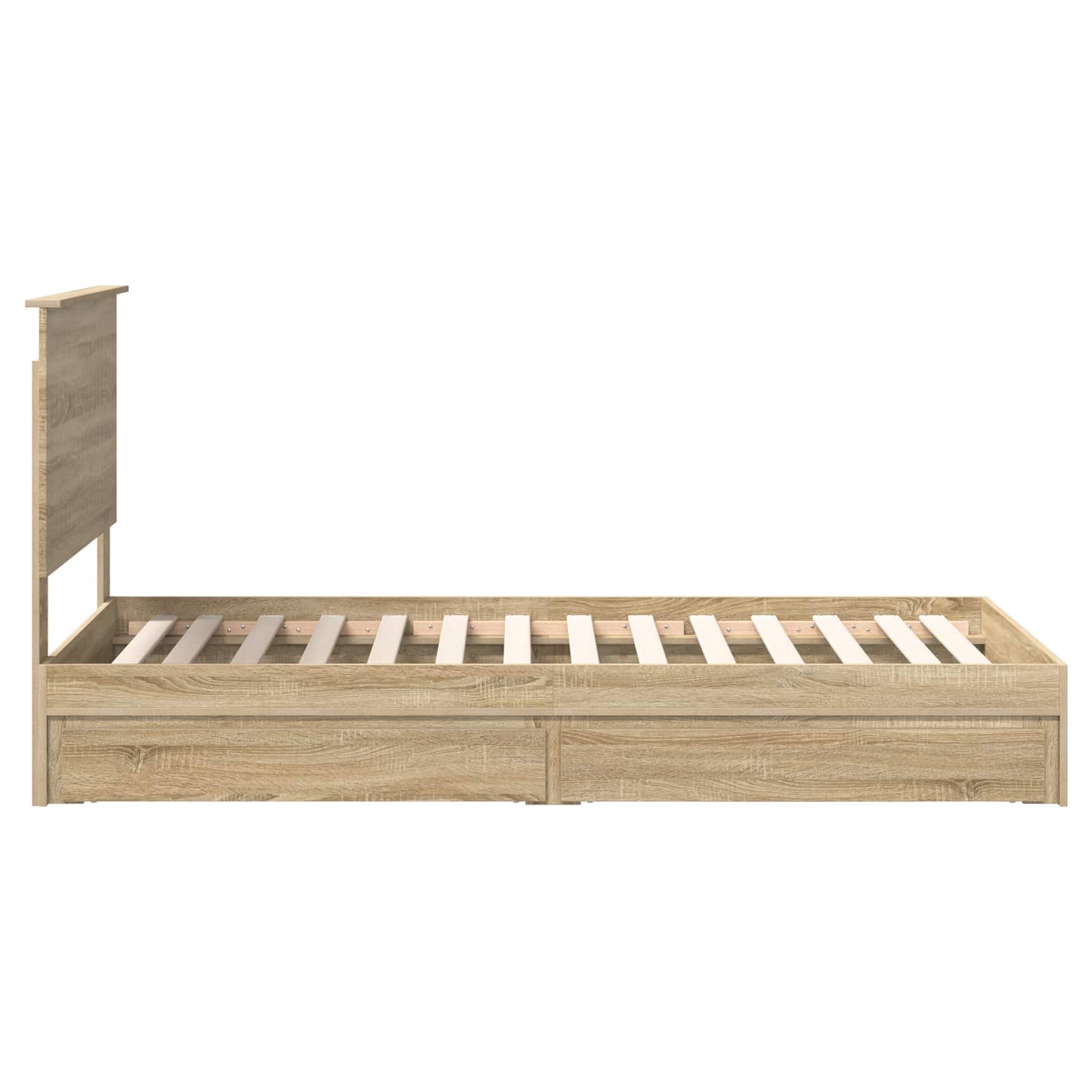 Krevet s od storage Sonoma hrast 90 x 200 cm Konstruirano drvo
