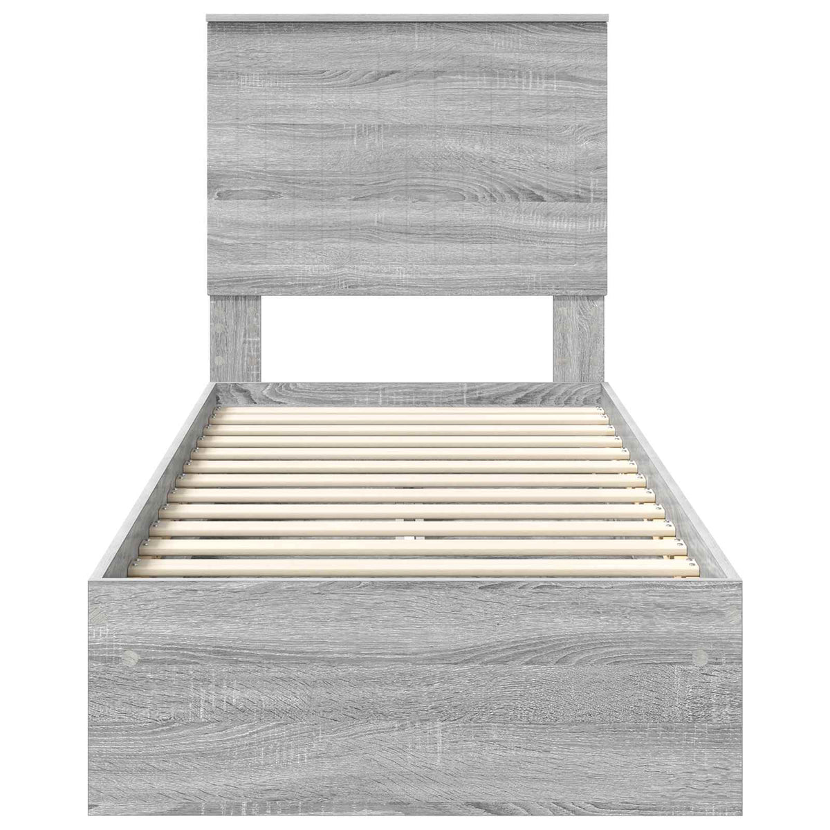 Krevet s od storage Siva Sonoma 75 x 190 cm Konstruirano drvo