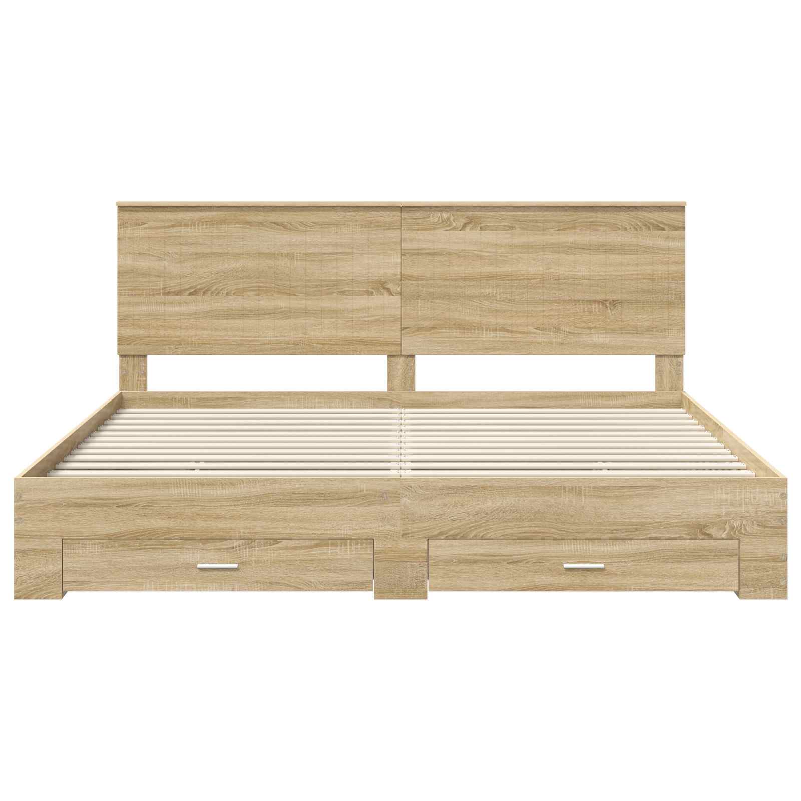 Krevetna konstrukcija s uzglavljem Sonoma hrast 200 x 200 cm