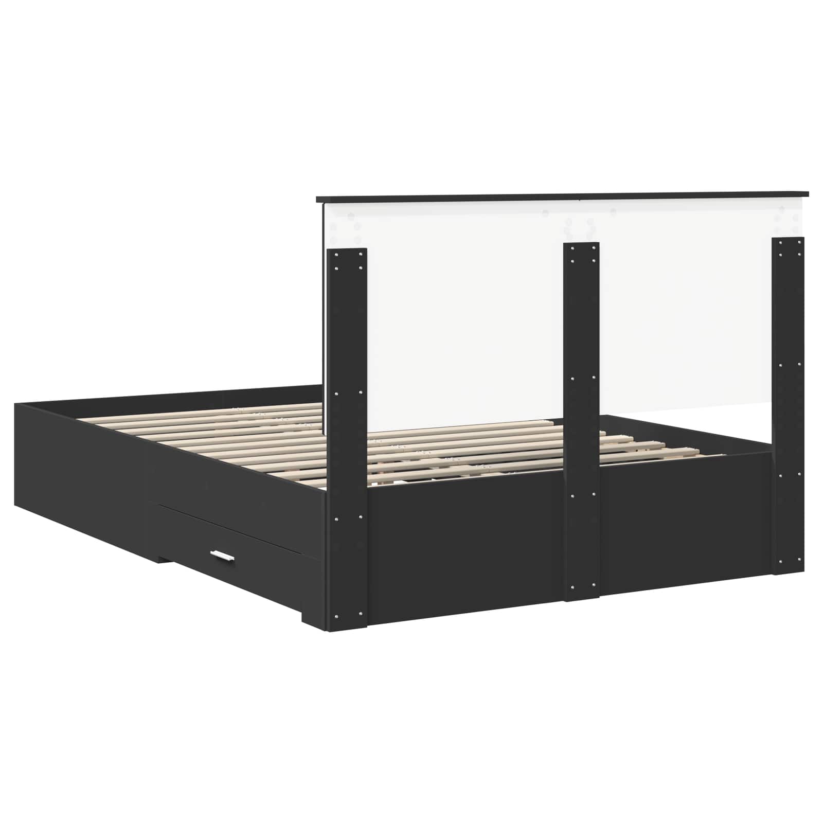Krevetna konstrukcija Crna 140 x 190 cm Konstruirano drvo