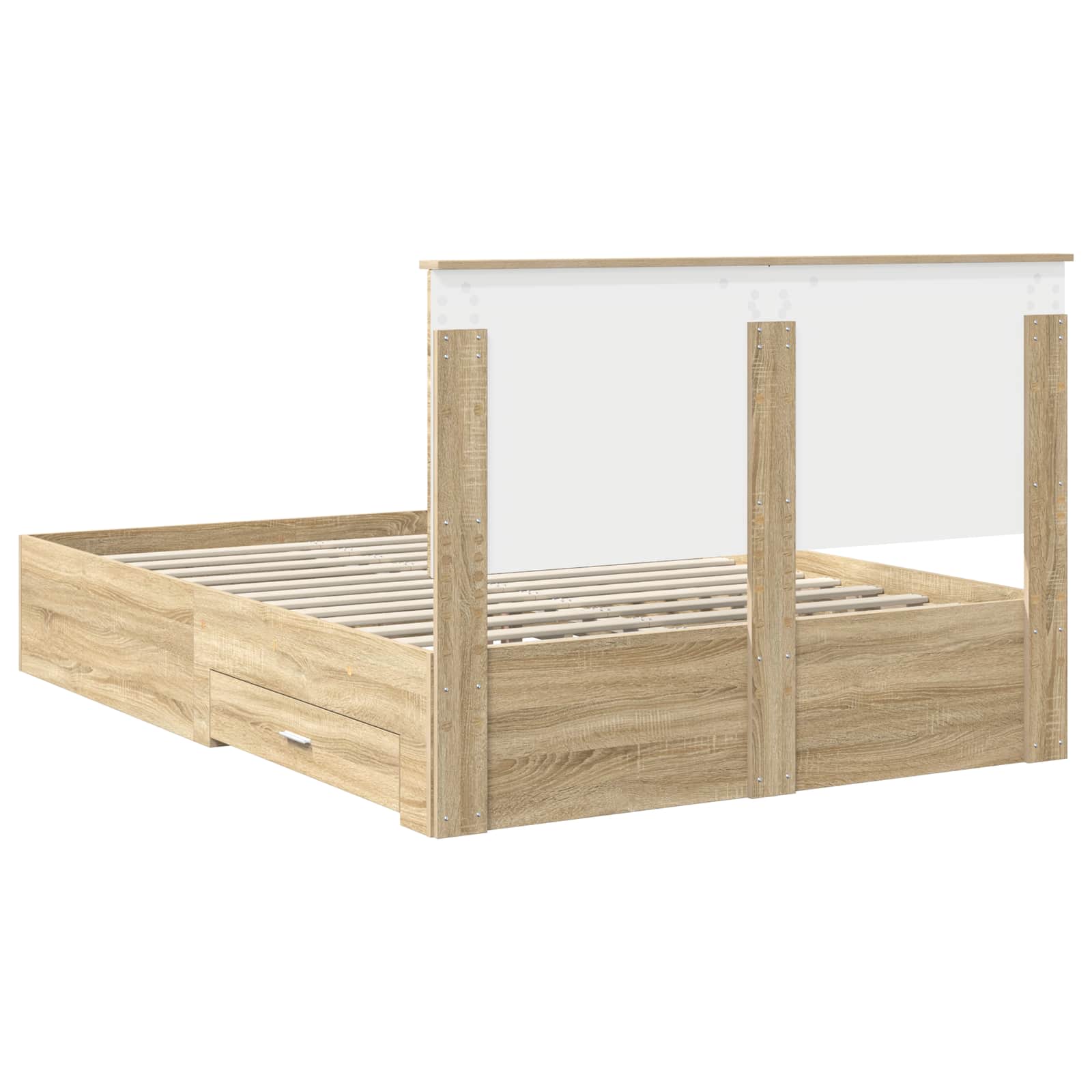 Krevetna konstrukcija s uzglavljem Sonoma hrast 135 x 190 cm