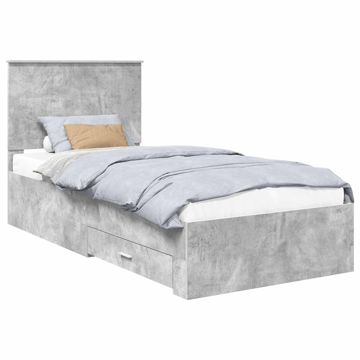 Krevetna konstrukcija s ladicama Betonski sivi 90 x 200 cm