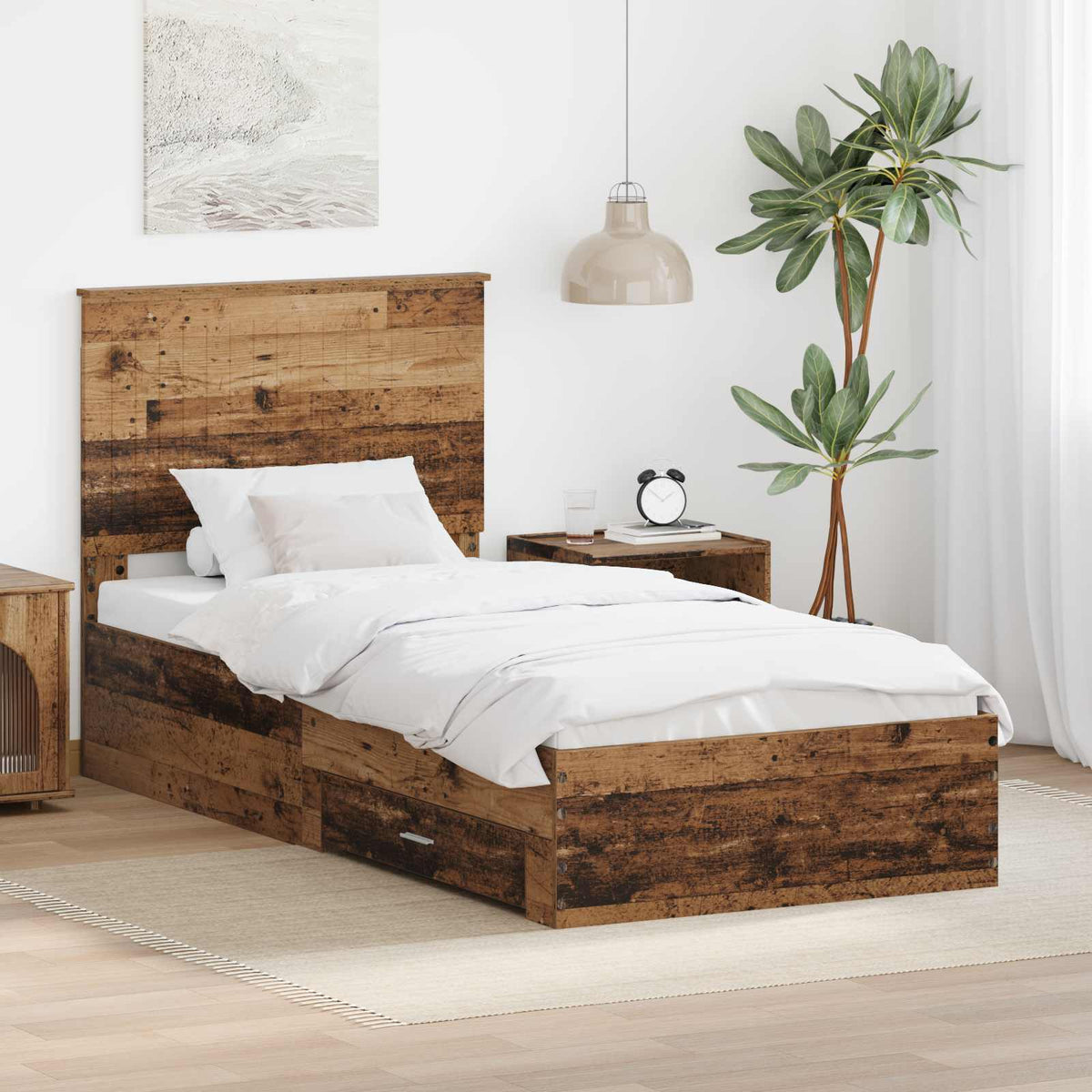 Krevetna konstrukcija Staro drvo 90 x 200 cm Konstruirano drvo