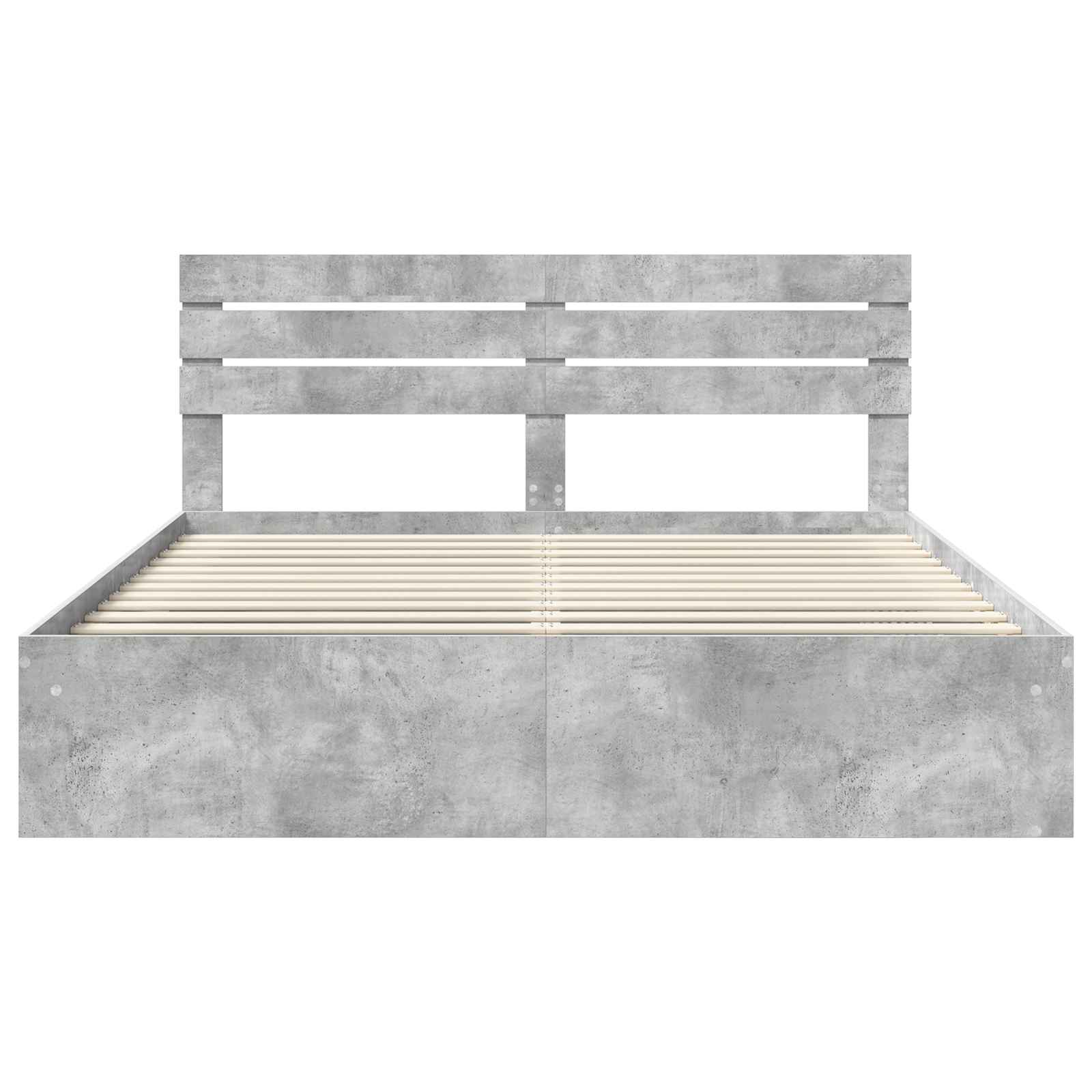 Krevetna konstrukcija Beton 180 x 200 cm Čvrsto borovo drvo