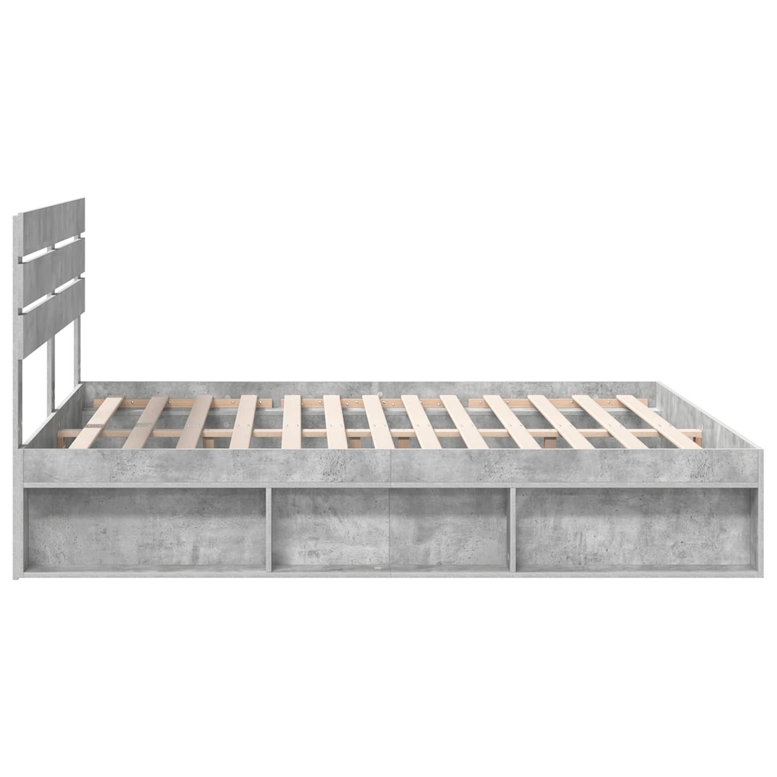 Krevetna konstrukcija Beton 180 x 200 cm Čvrsto borovo drvo