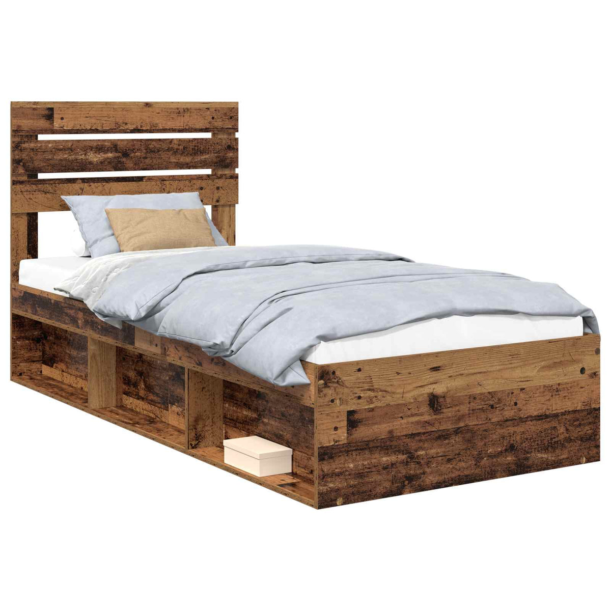 Krevetna konstrukcija Staro drvo 90 x 190 cm Čvrsto borovo drvo