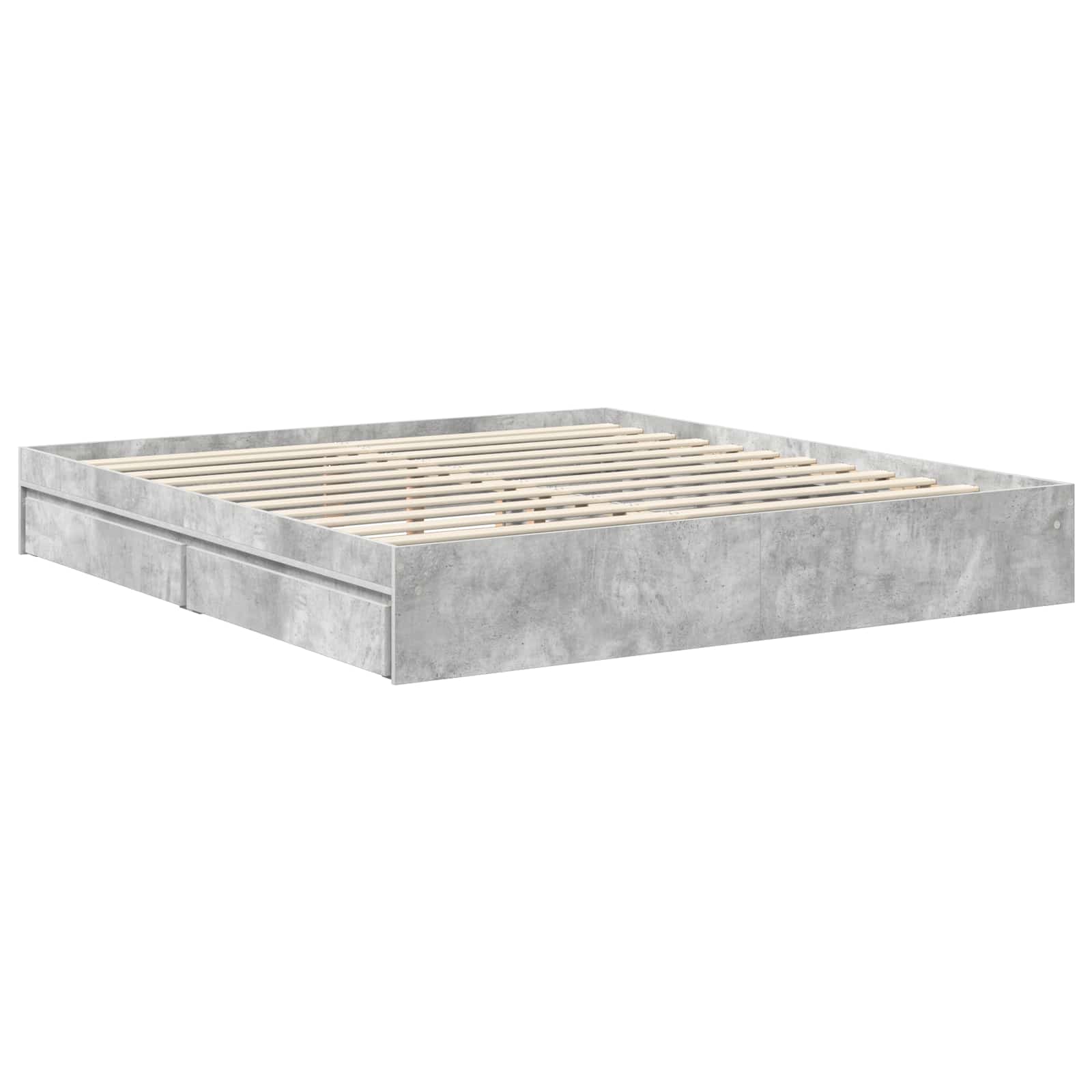Krevet s od storage s uzglavljem Betonski sivi 180 x 200 cm