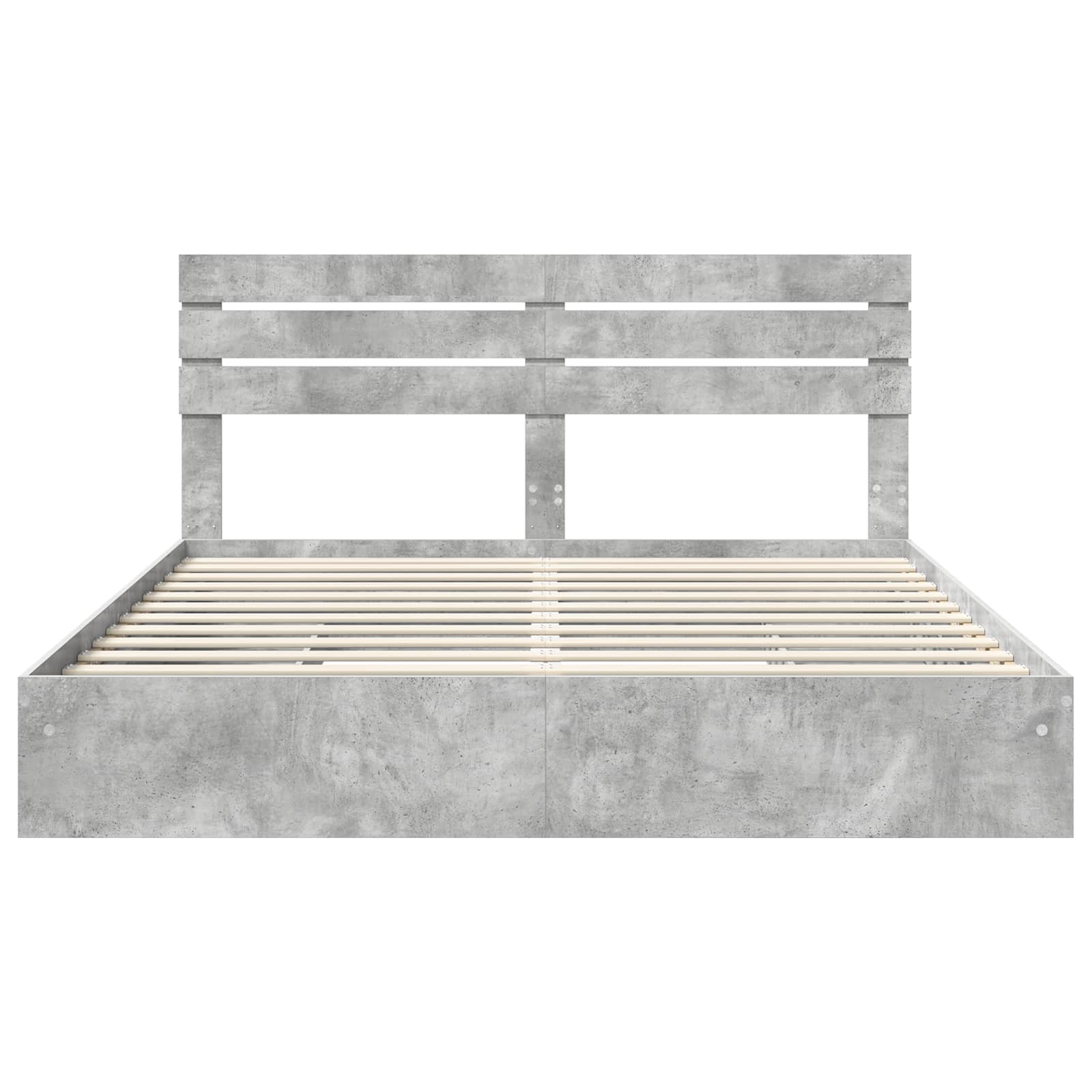 Krevet s od storage s uzglavljem Betonski sivi 180 x 200 cm