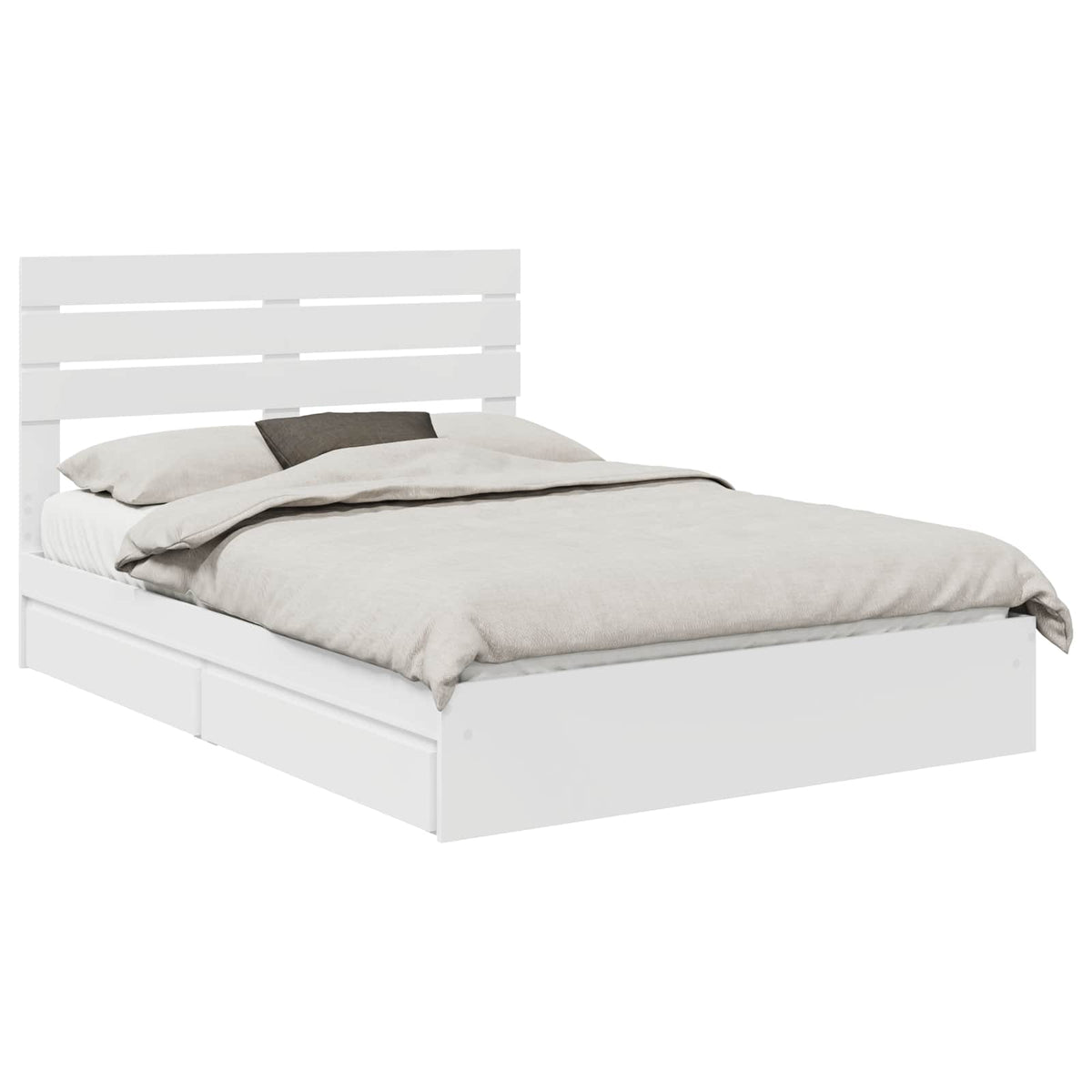 Krevet s od storage Bijelo 160 x 200 cm Konstruirano drvo