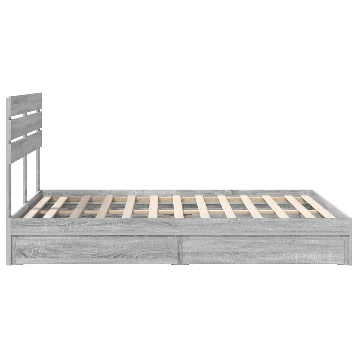 Krevet s od storage Siva Sonoma 160 x 200 cm Konstruirano drvo