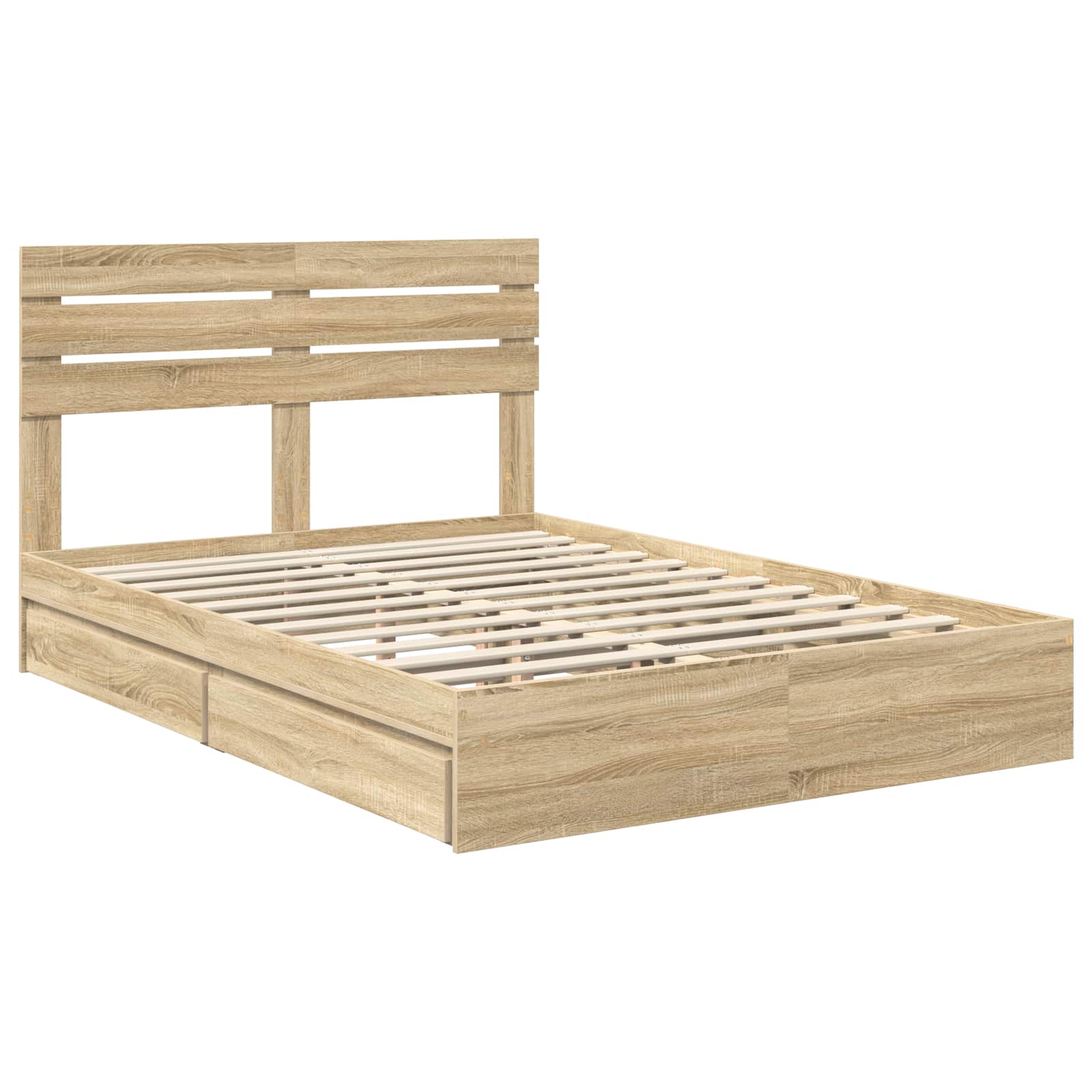 Krevet s od storage Sonoma hrast 150 x 200 cm Konstruirano drvo