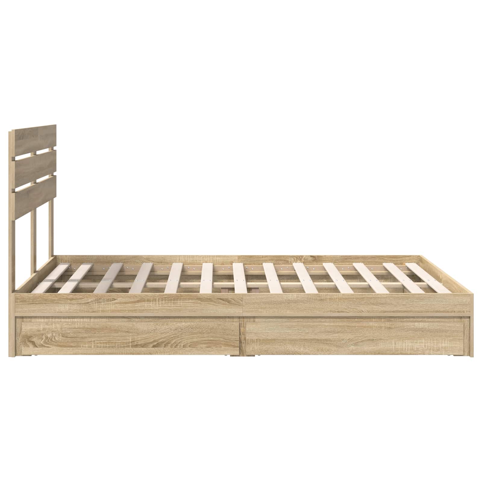 Krevet s od storage Sonoma hrast 150 x 200 cm Konstruirano drvo