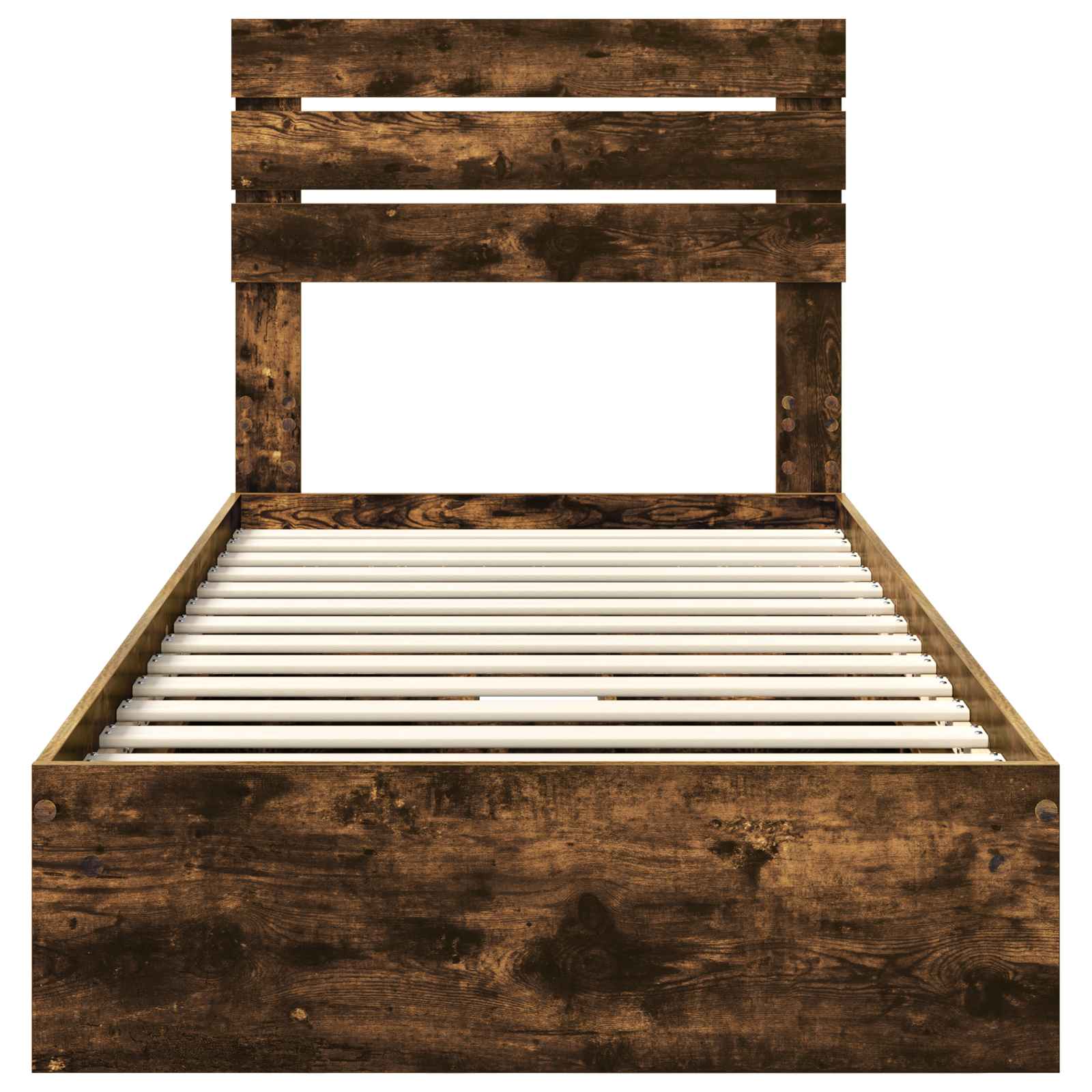 Krevet s od storage s ladicama Dimljeni hrast 100 x 200 cm