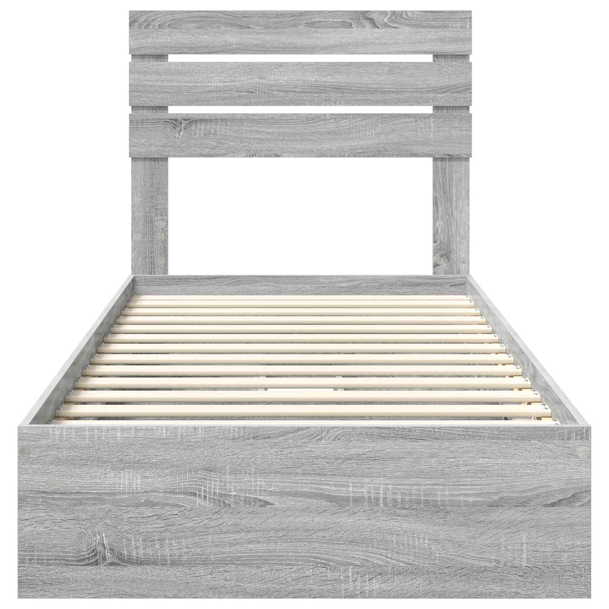 Krevet s od storage Siva Sonoma 100 x 200 cm Konstruirano drvo