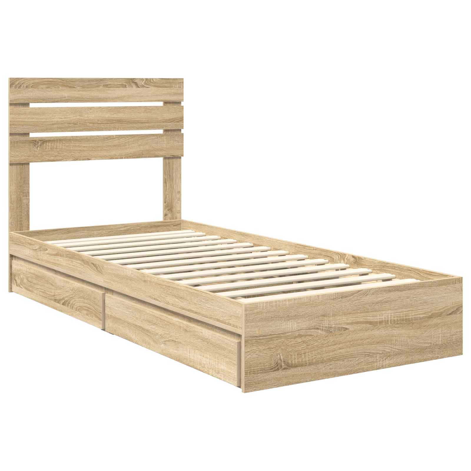 Krevet s od storage Sonoma hrast 90 x 200 cm Konstruirano drvo