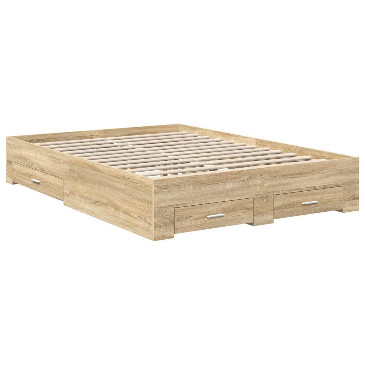 Krevetna konstrukcija s ladicama Sonoma hrast 135 x 190 cm