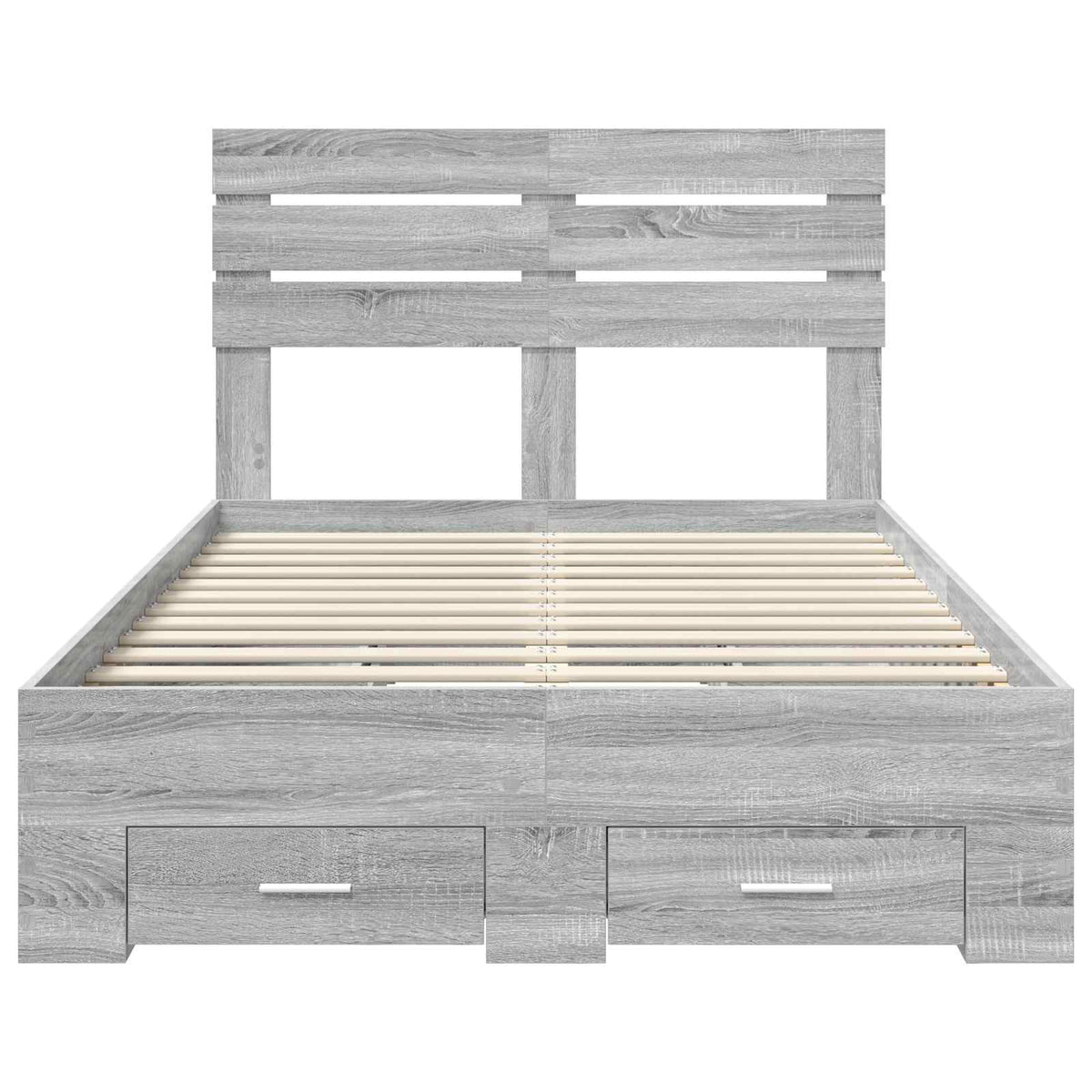 Krevetna konstrukcija s ladicama Siva Sonoma 135 x 190 cm