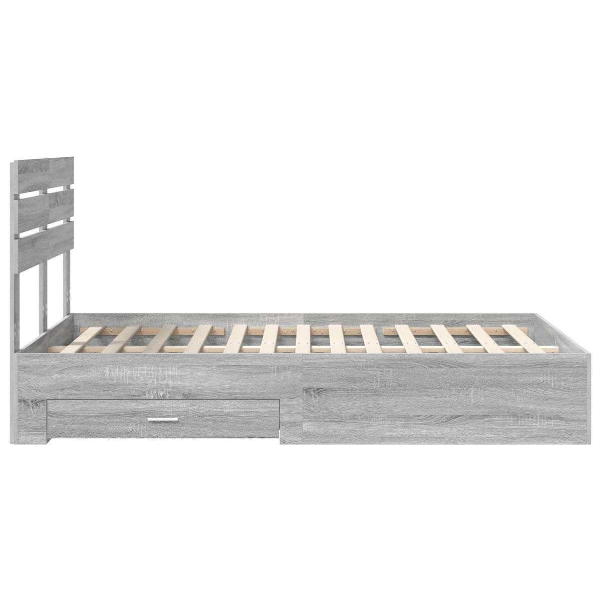 Krevetna konstrukcija s ladicama Siva Sonoma 135 x 190 cm