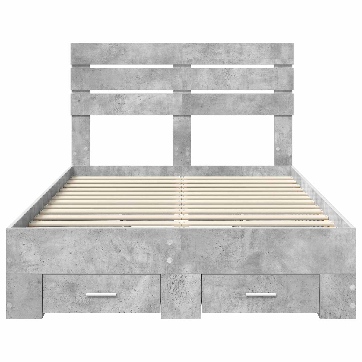 Krevetna konstrukcija s ladicama Betonski sivi 120 x 200 cm
