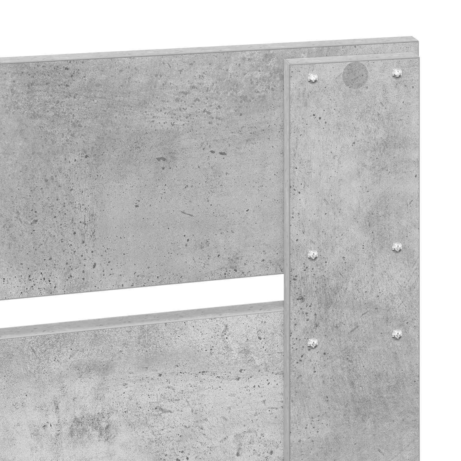 Krevetna konstrukcija Beton 180 x 200 cm Čvrsto borovo drvo