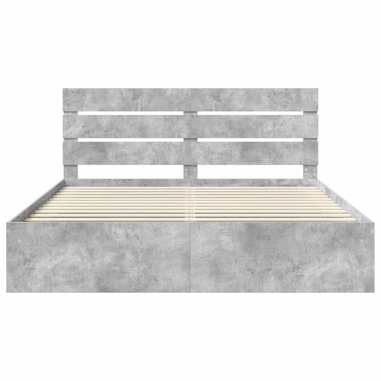 Krevetna konstrukcija Beton 180 x 200 cm Čvrsto borovo drvo