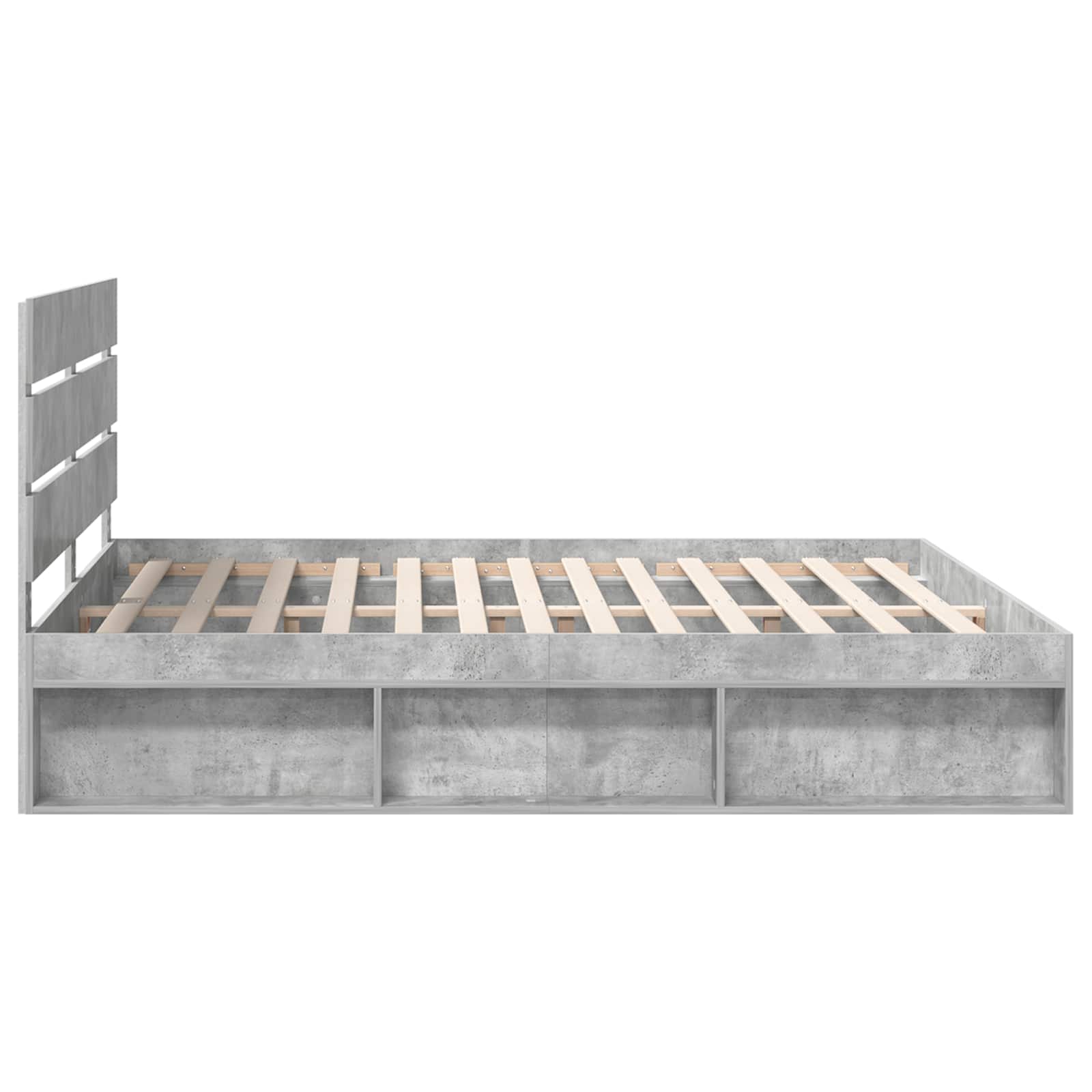 Krevetna konstrukcija Beton 180 x 200 cm Čvrsto borovo drvo